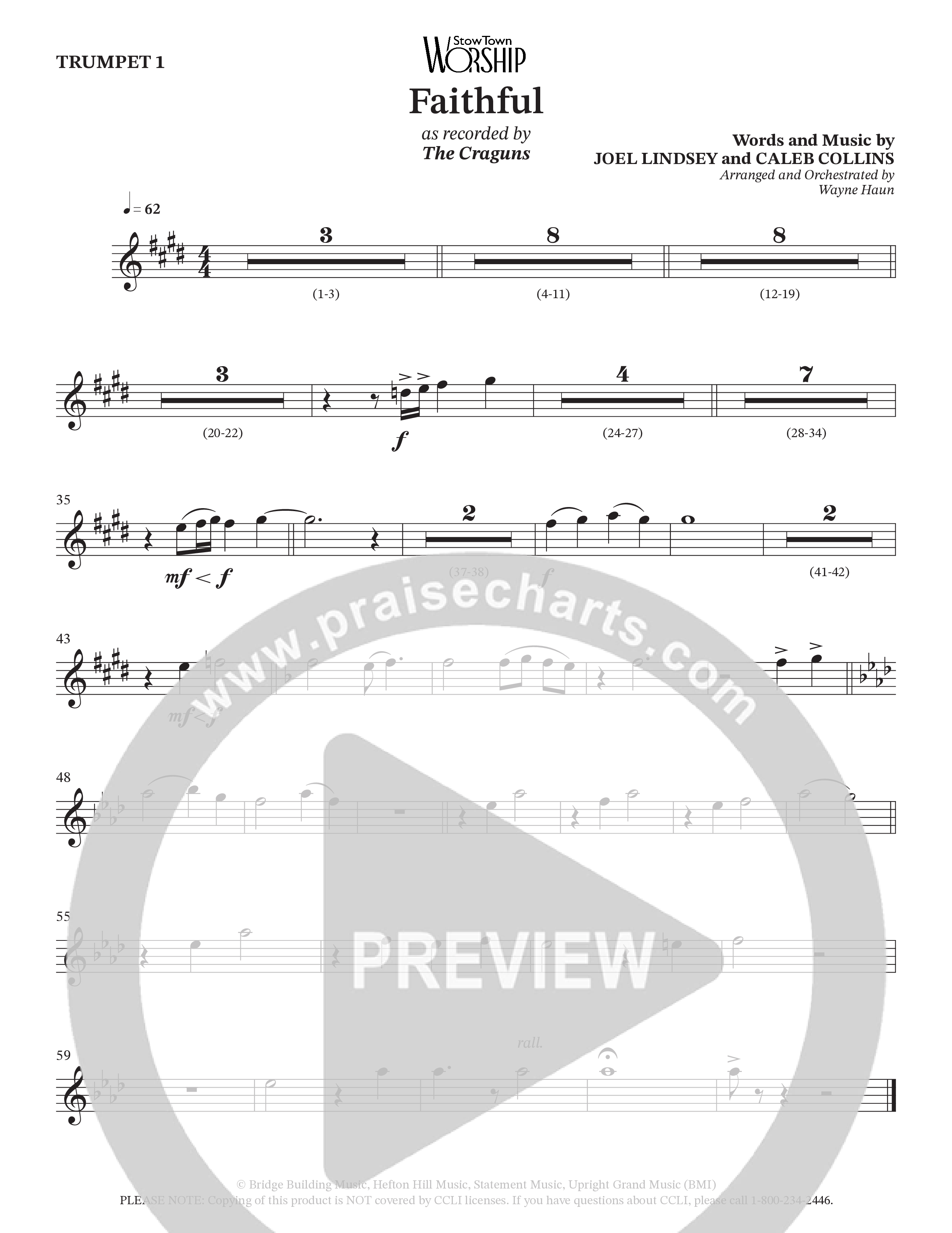 Faithful (Choral Anthem SATB) Brass Pack (The Craguns)
