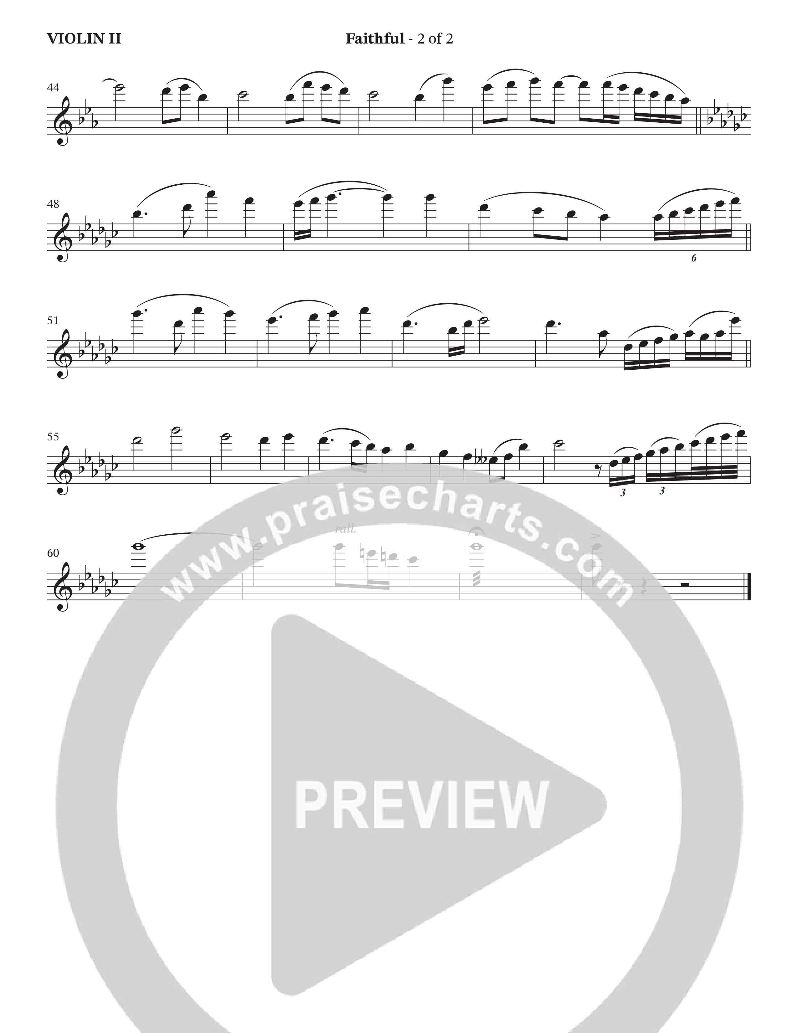 Faithful (Choral Anthem SATB) Violin 2 (The Craguns)