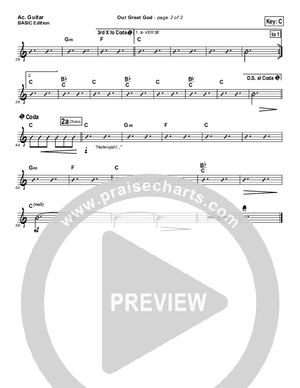 Our Great God Acoustic Guitar (Fernando Ortega)