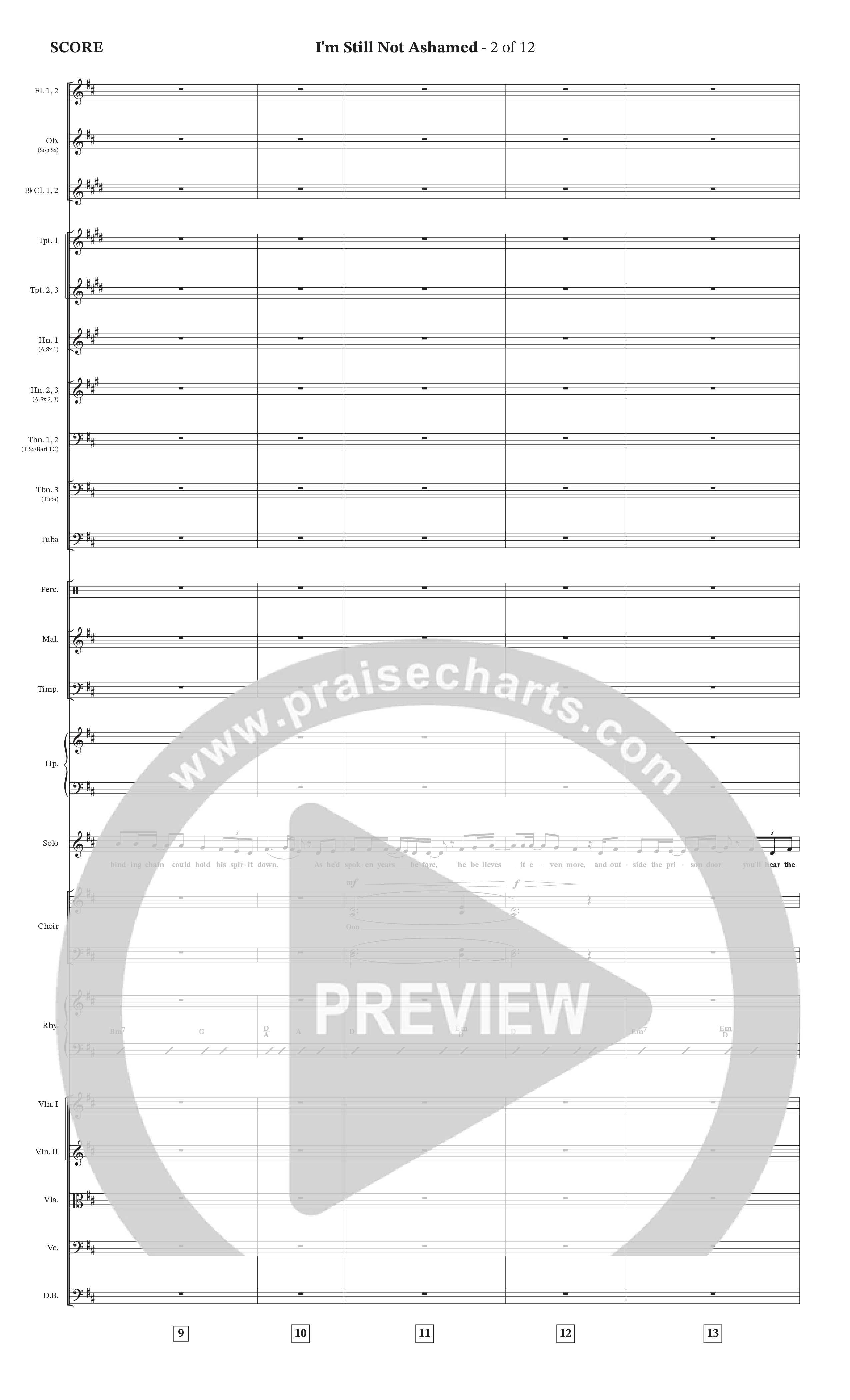 I'm Still Not Ashamed (Choral Anthem SATB) Orchestration (Peach Goldman)