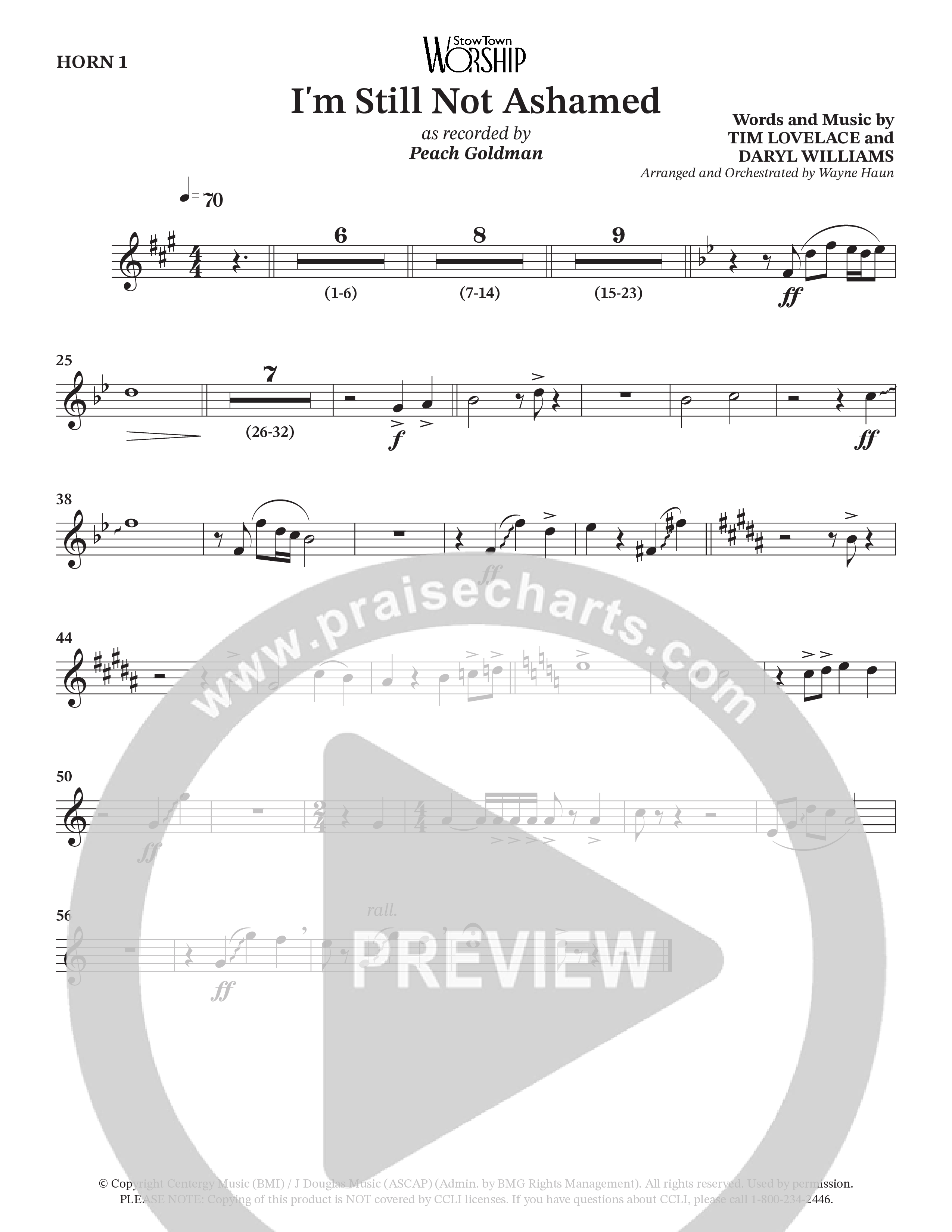 I'm Still Not Ashamed (Choral Anthem SATB) Brass Pack (Peach Goldman)