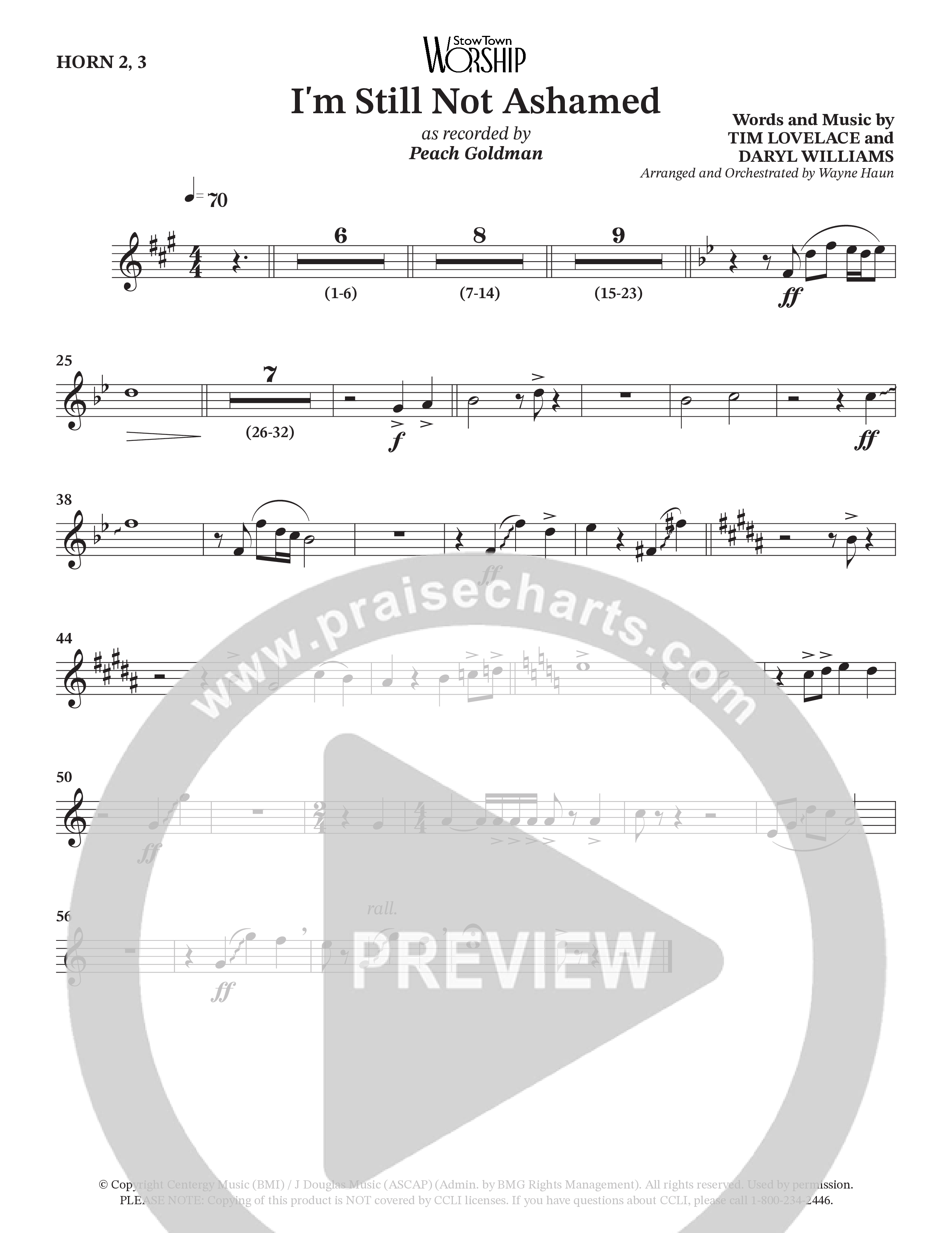 I'm Still Not Ashamed (Choral Anthem SATB) Brass Pack (Peach Goldman)