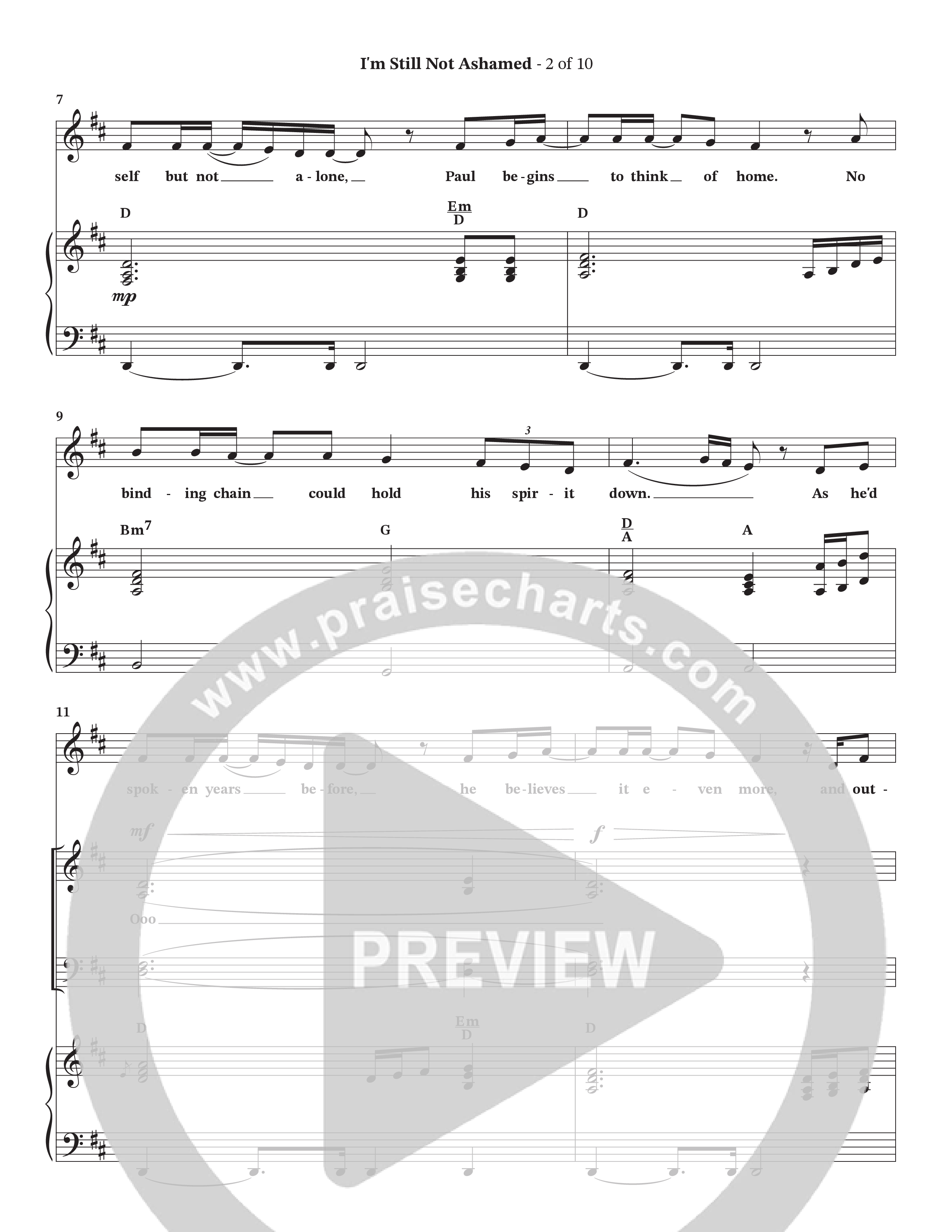 I'm Still Not Ashamed (Choral Anthem SATB) Piano/Vocal Pack (Peach Goldman)