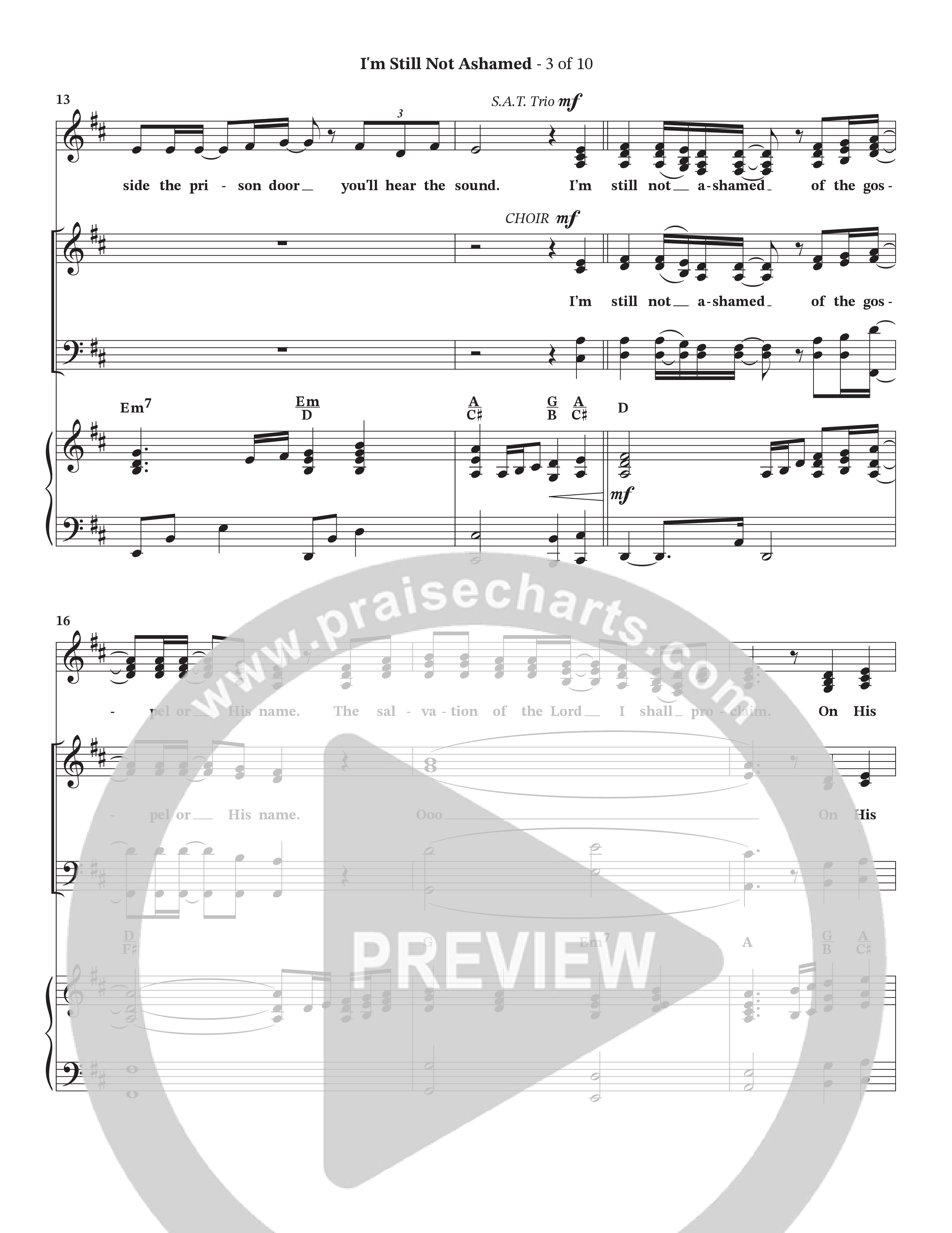 I'm Still Not Ashamed (Choral Anthem SATB) Piano/Vocal Pack (Peach Goldman)