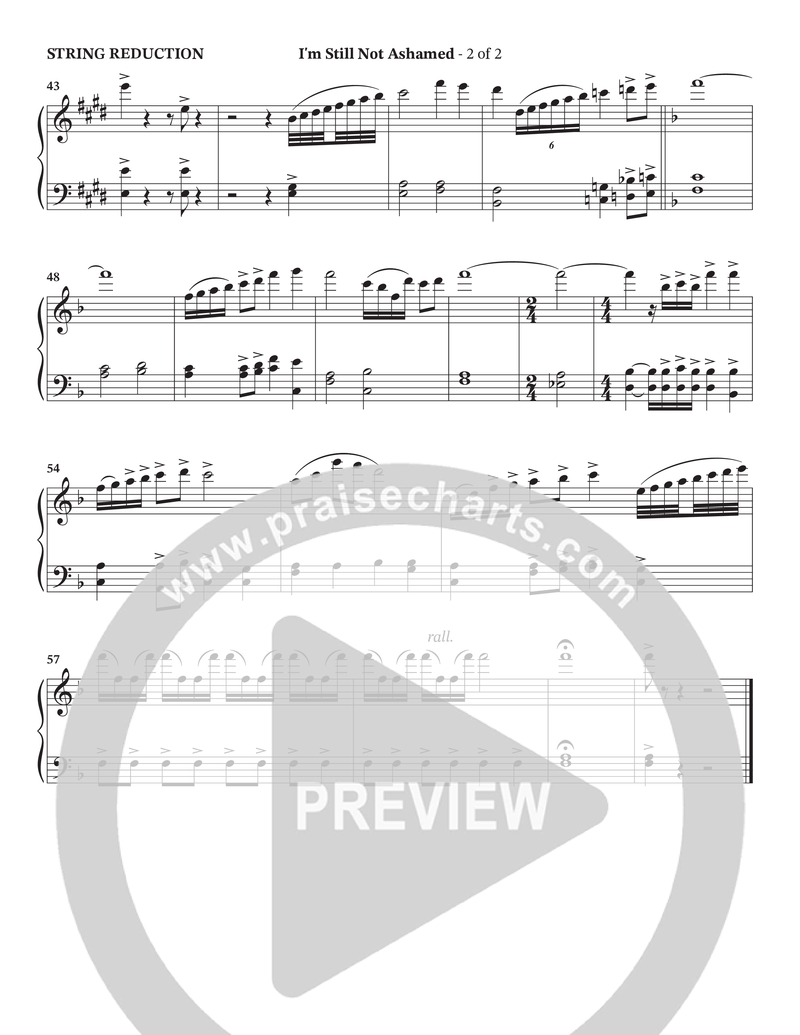 I'm Still Not Ashamed (Choral Anthem SATB) String Reduction (Peach Goldman)