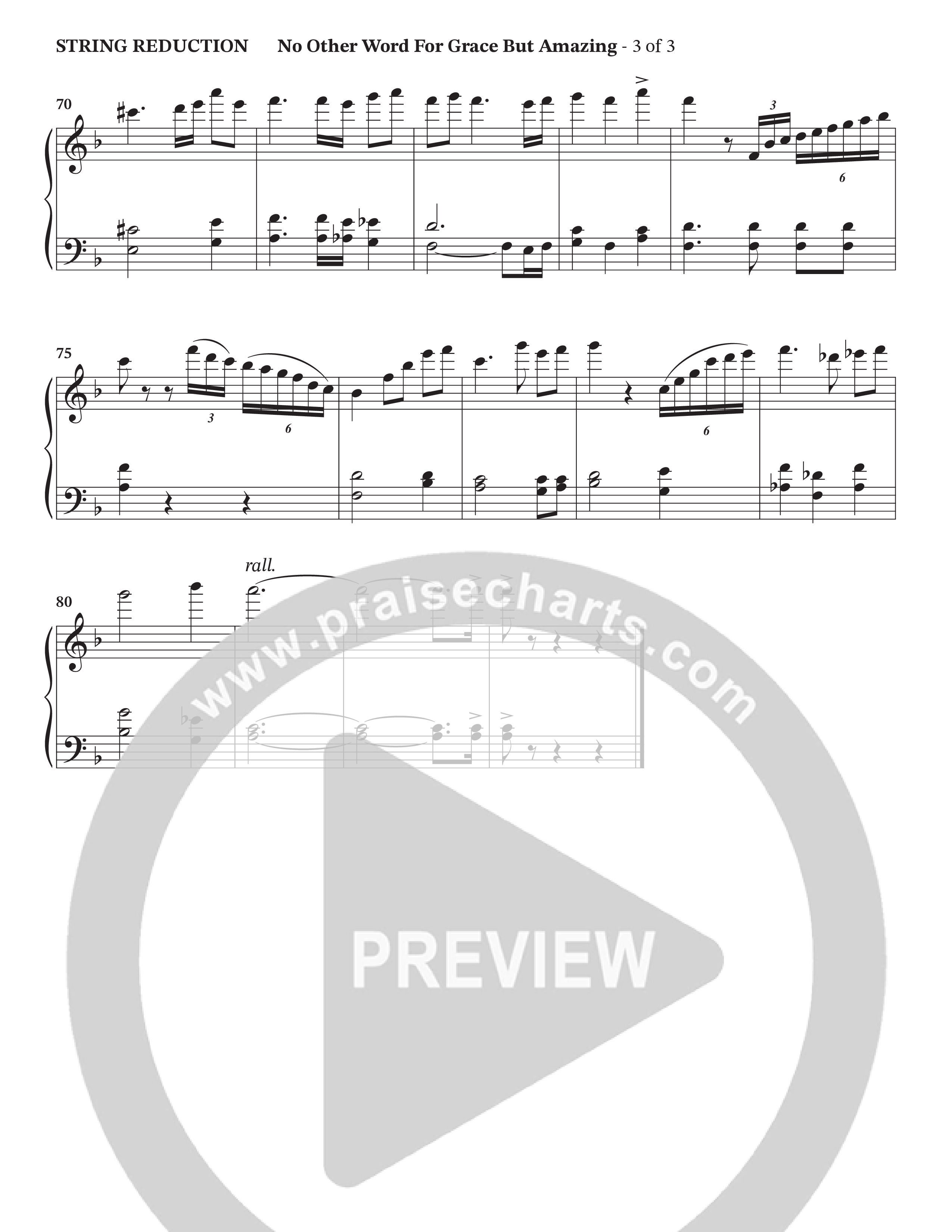 No Other Word For Grace But Amazing (Choral Anthem SATB) String Reduction (Janet Paschal / Houston's First Worship)
