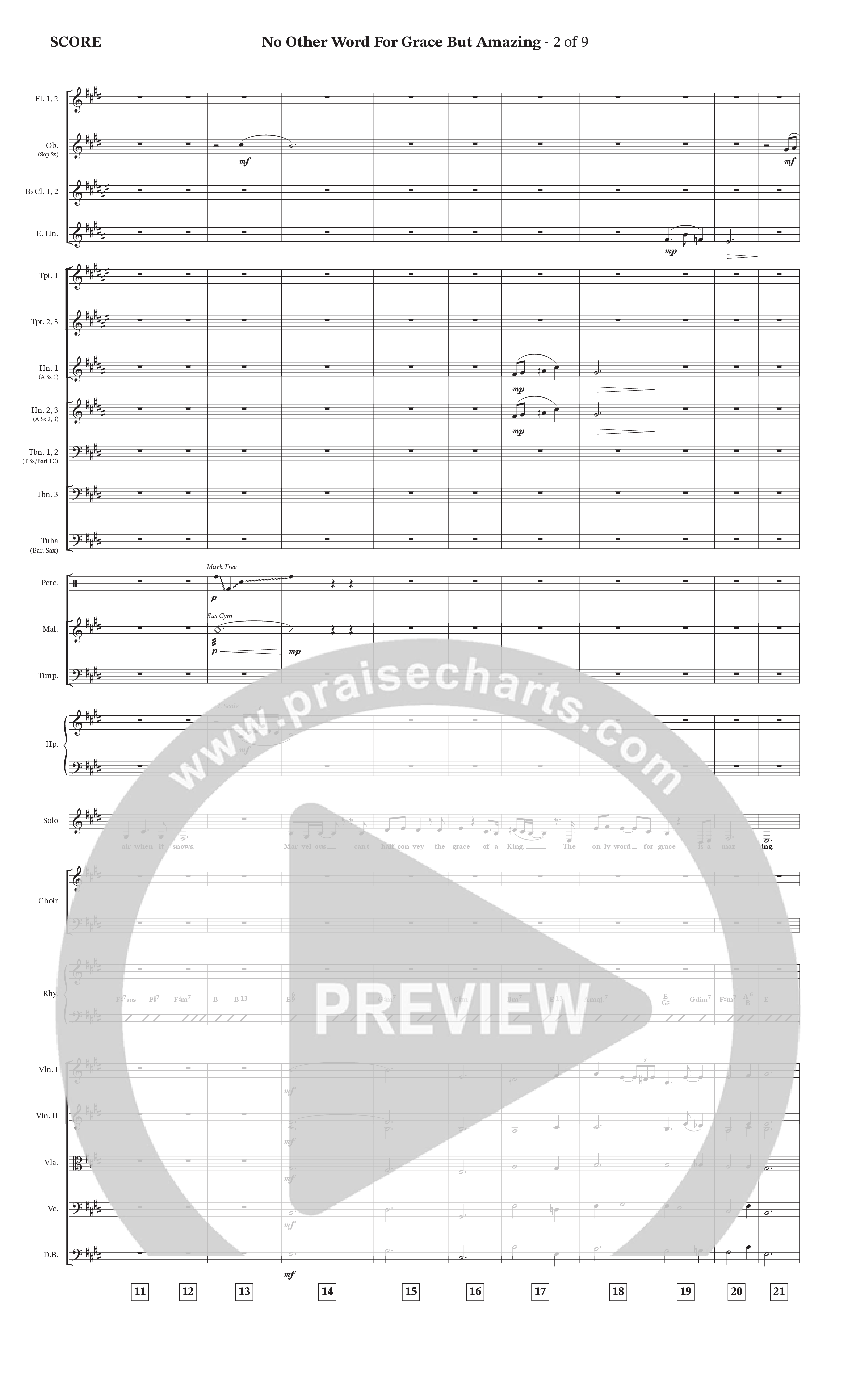 No Other Word For Grace But Amazing (Choral Anthem SATB) Orchestration (Janet Paschal / Houston's First Worship)