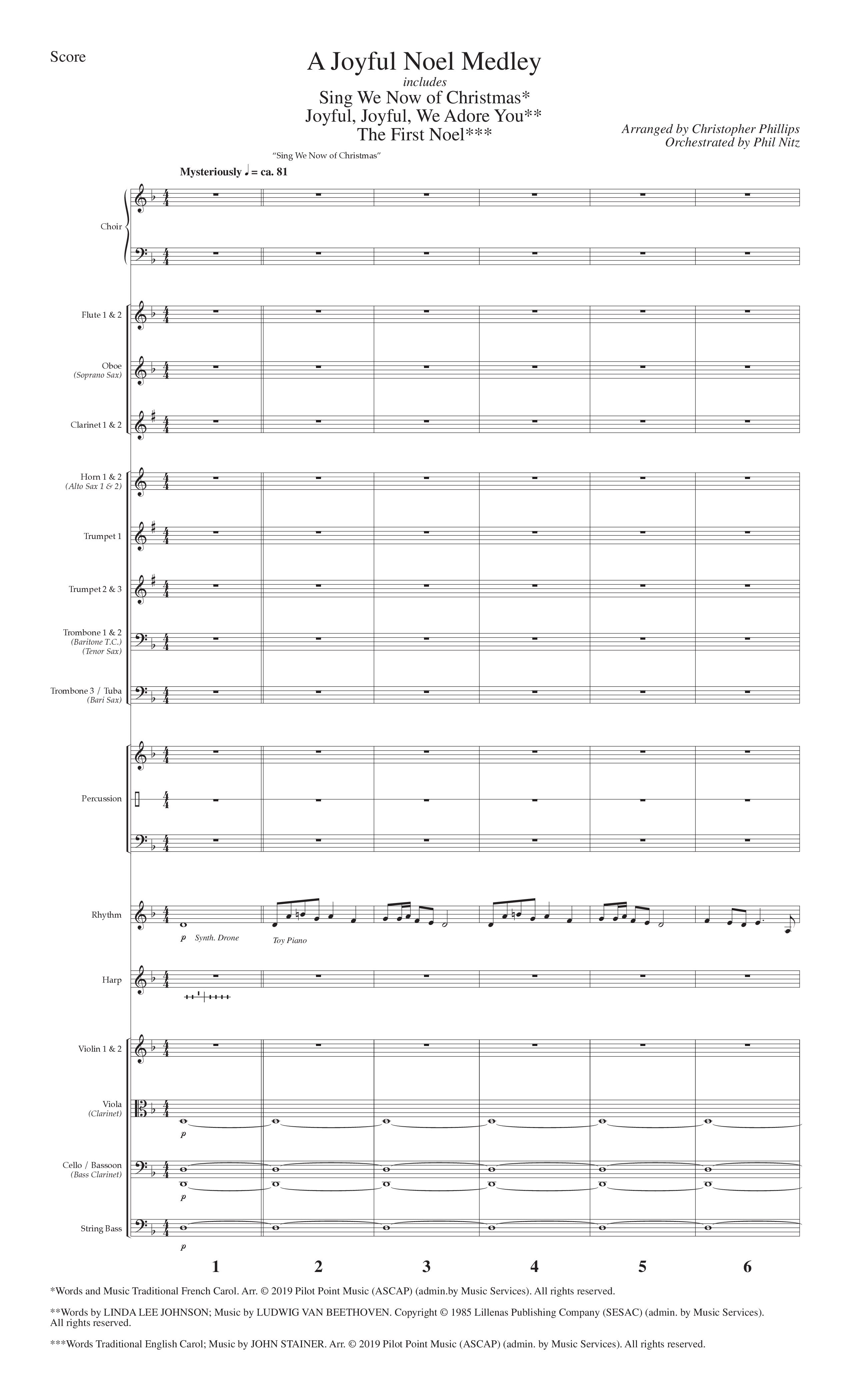 One Noel (8 Song Choral Collection) Orchestrations (SATB) (Lillenas Choral / Arr. Christopher Phillips / Orch. Cliff Duren / Orch. Phil Nitz)