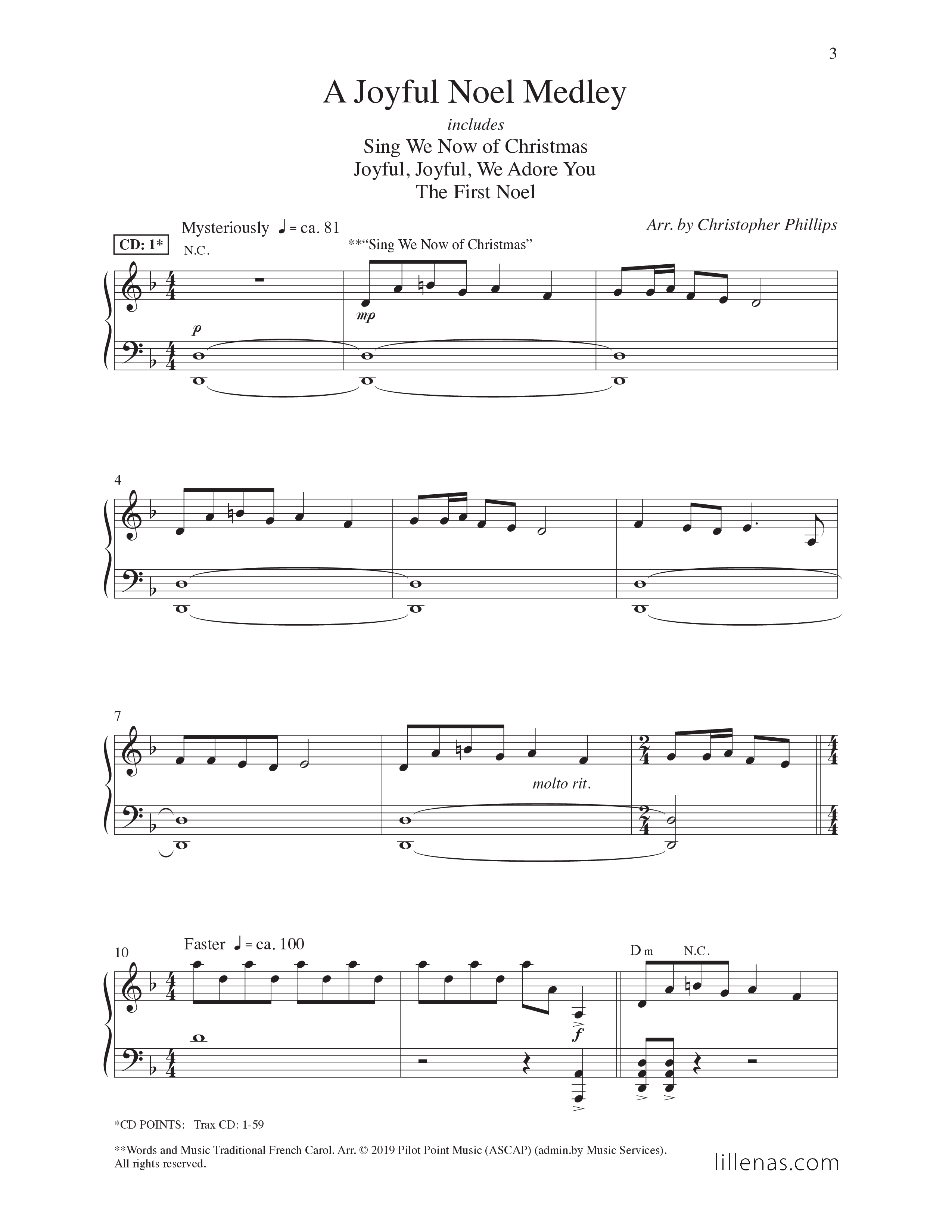 One Noel (8 Song Choral Collection) Choral Book (Lillenas Choral / Arr. Christopher Phillips / Orch. Cliff Duren / Orch. Phil Nitz)