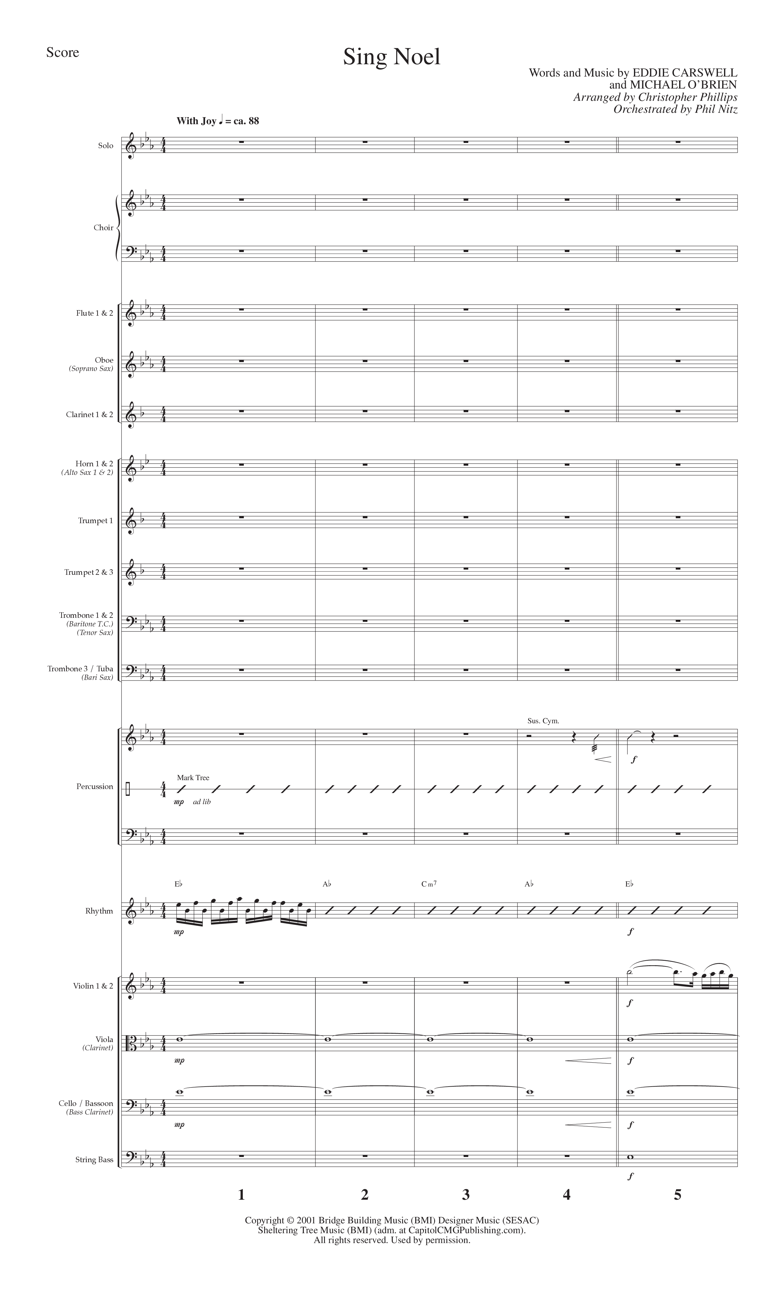 One Noel (8 Song Choral Collection) Song 2 (Orchestration) (Lillenas Choral / Arr. Christopher Phillips / Orch. Cliff Duren / Orch. Phil Nitz)