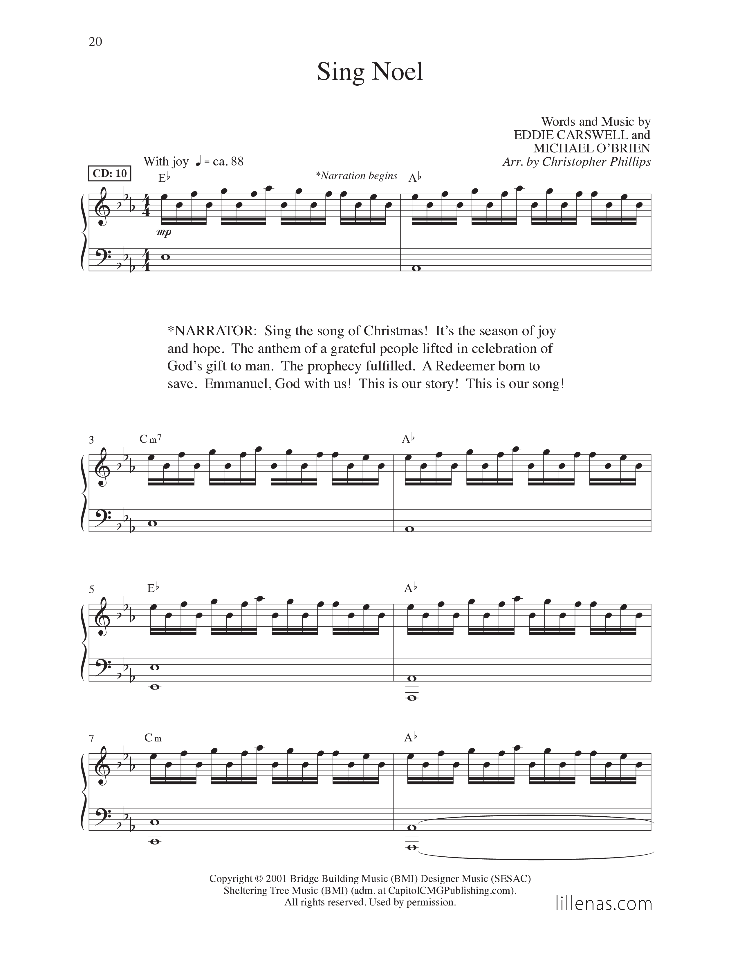 One Noel (8 Song Choral Collection) Song 2 (Piano SATB) (Lillenas Choral / Arr. Christopher Phillips / Orch. Cliff Duren / Orch. Phil Nitz)