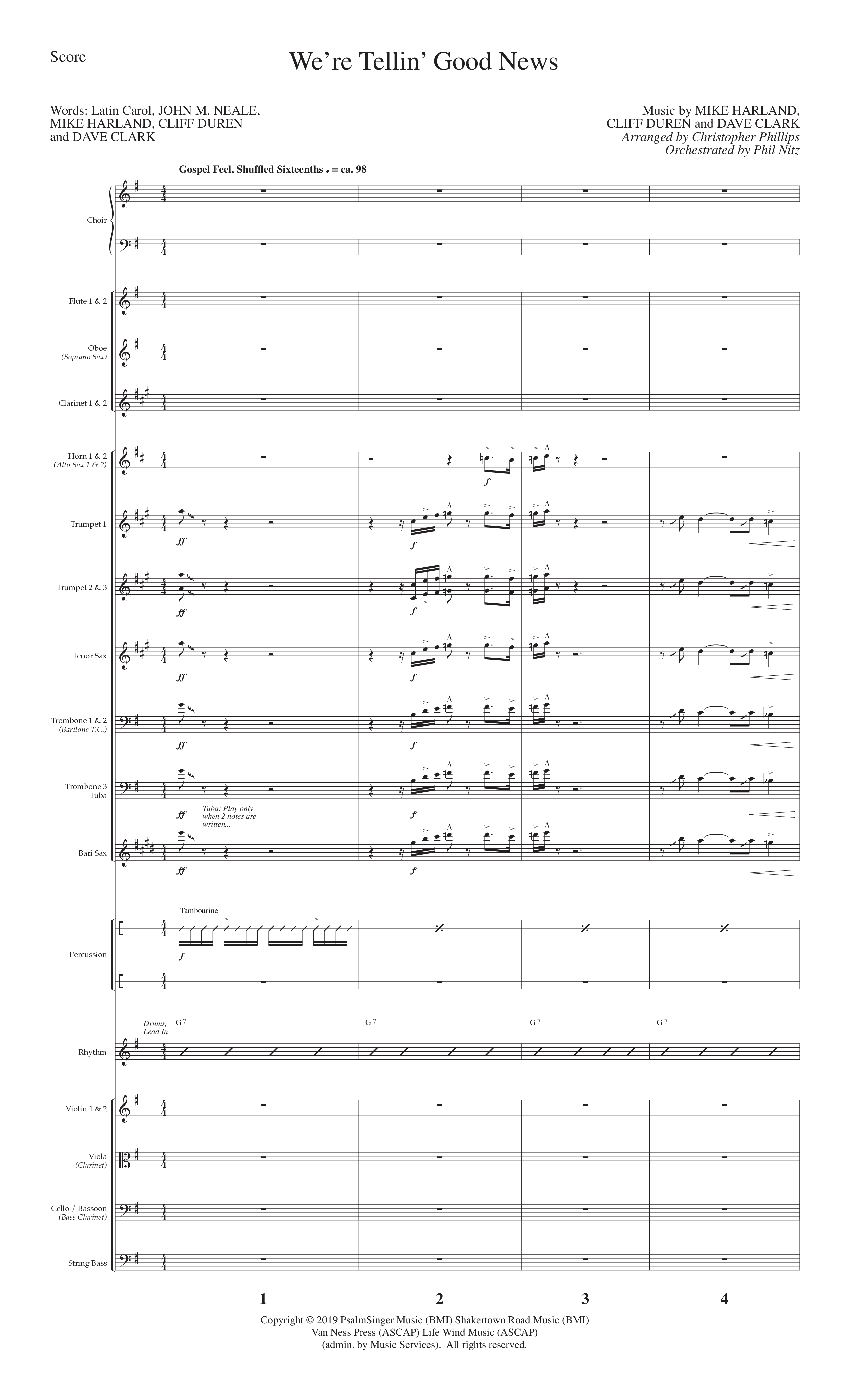 One Noel (8 Song Choral Collection) Song 6 (Orchestration) (Lillenas Choral / Arr. Christopher Phillips / Orch. Cliff Duren / Orch. Phil Nitz)