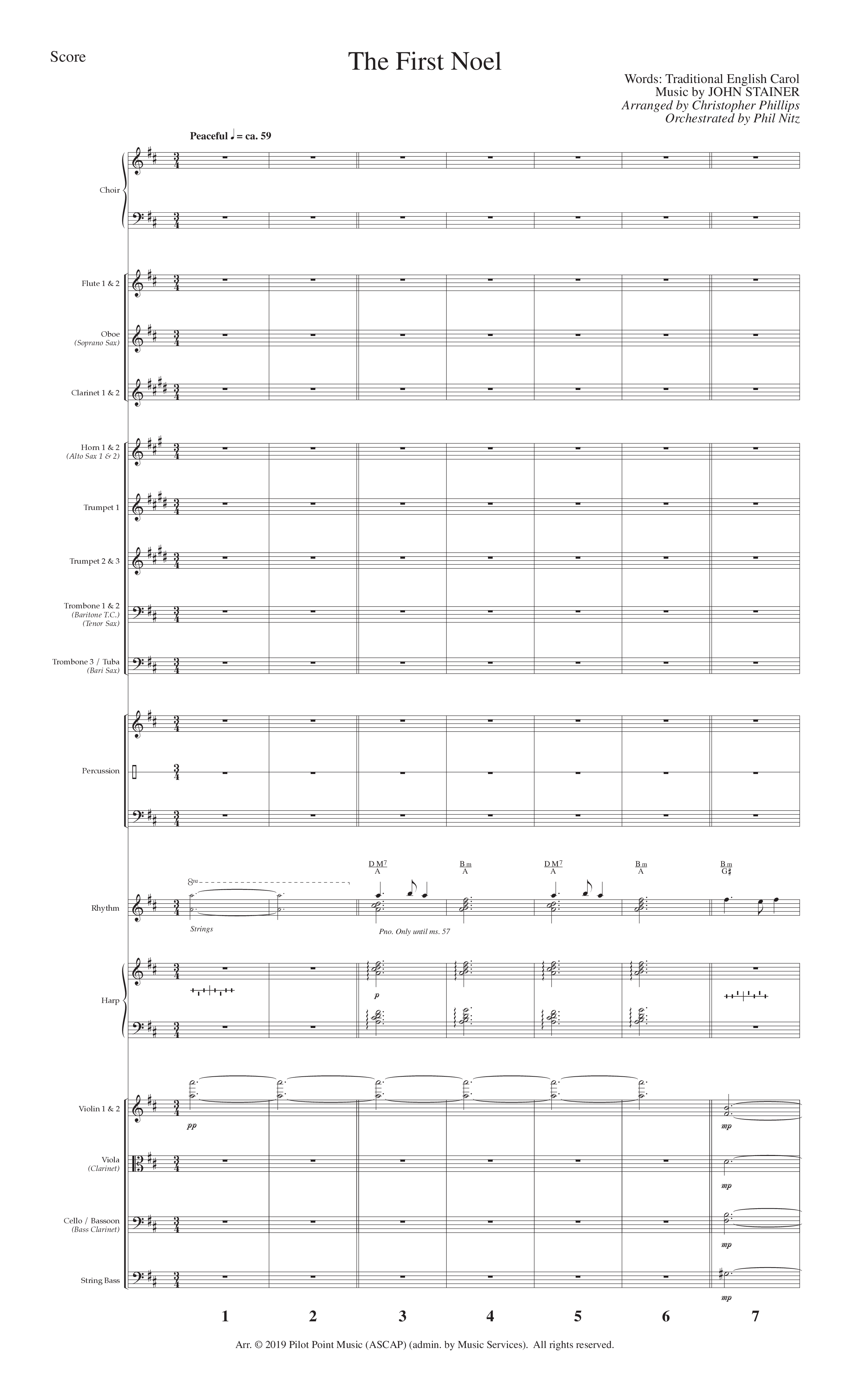 One Noel (8 Song Choral Collection) Song 8 (Orchestration) (Lillenas Choral / Arr. Christopher Phillips / Orch. Cliff Duren / Orch. Phil Nitz)