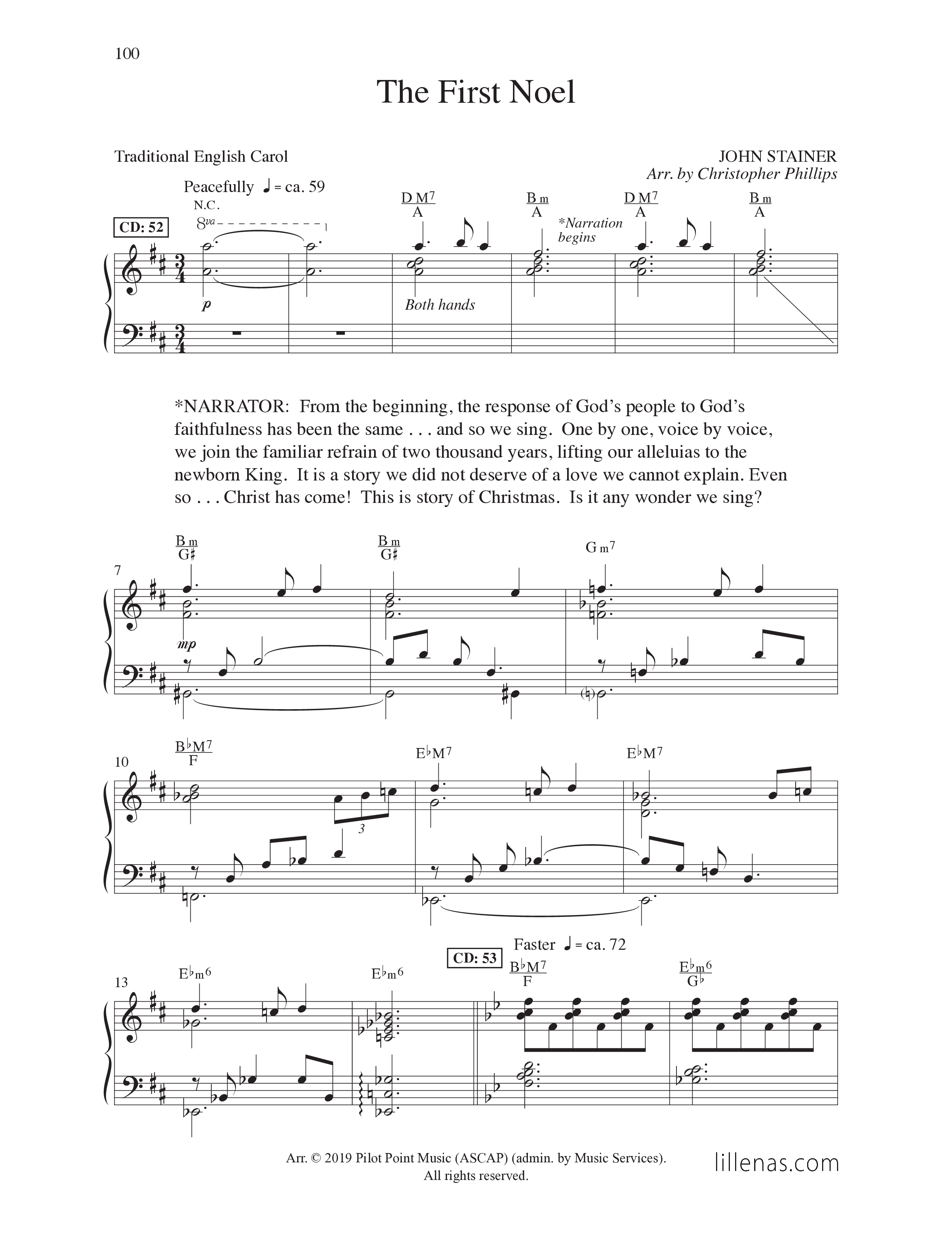 One Noel (8 Song Choral Collection) Song 8 (Piano SATB) (Lillenas Choral / Arr. Christopher Phillips / Orch. Cliff Duren / Orch. Phil Nitz)