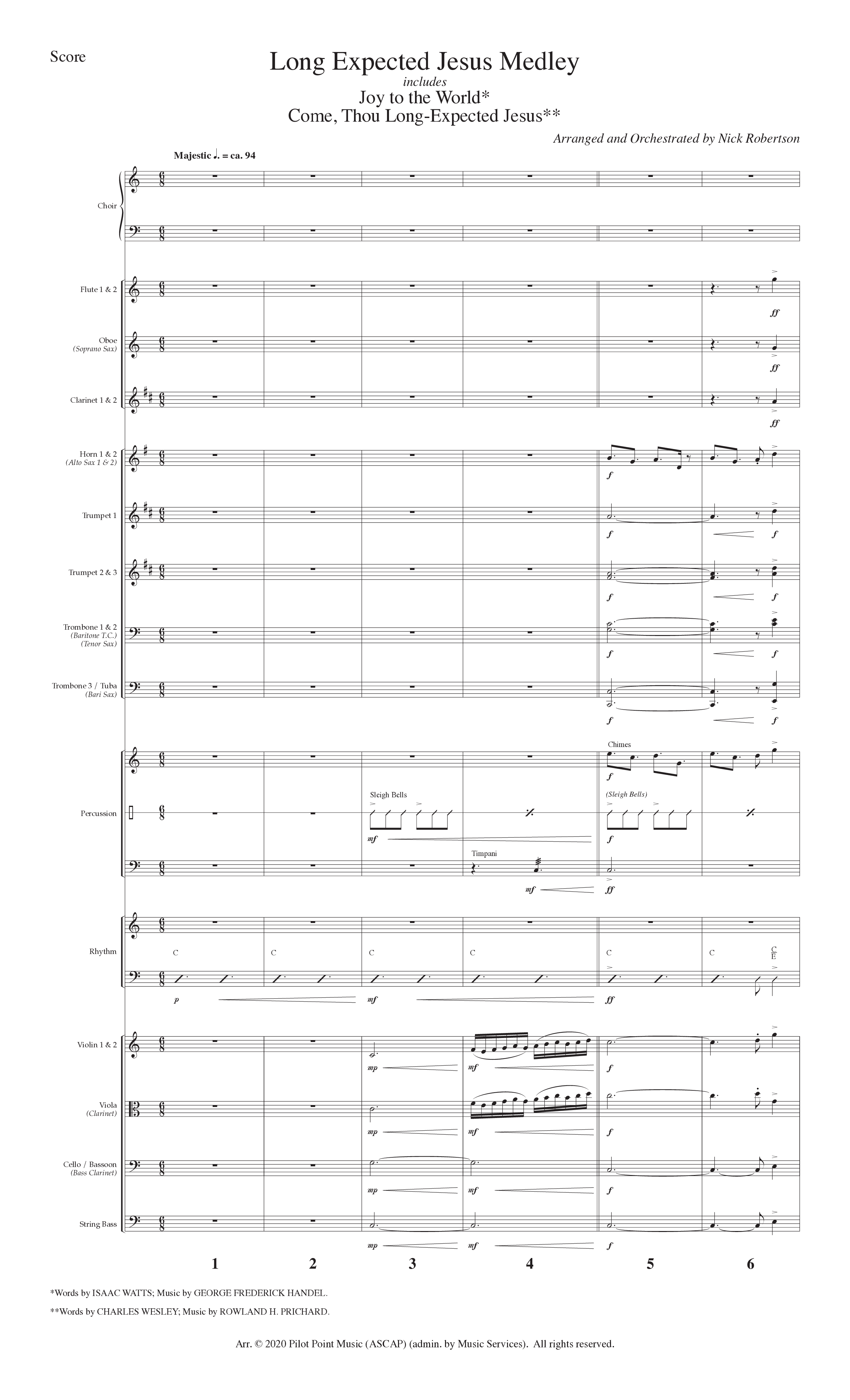 The Thrill Of Hope (6 Song Choral Collection) Orchestrations (SATB) (Lillenas Choral / Arr. Nick Robertson)