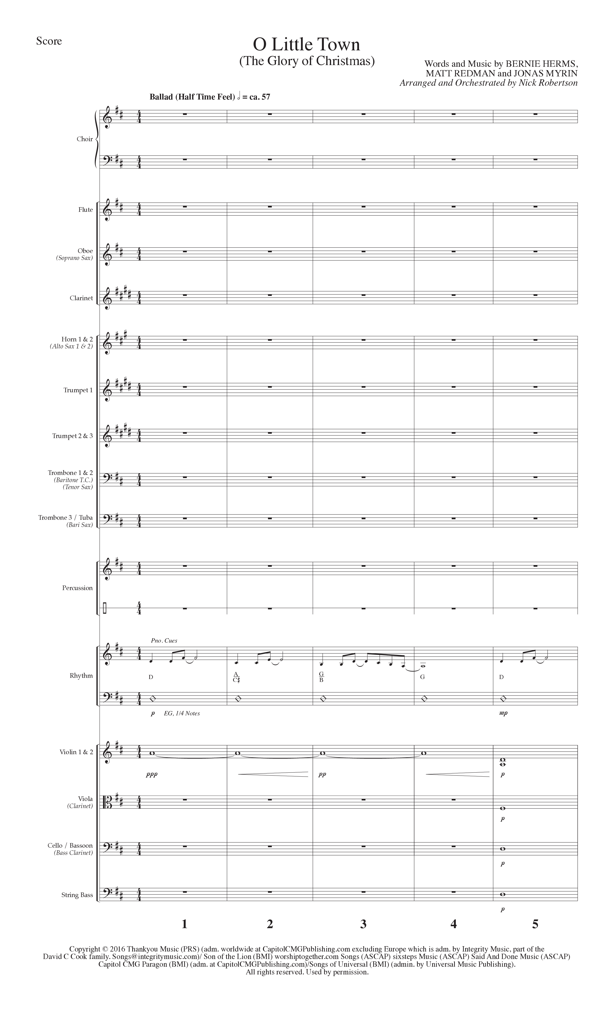 The Thrill Of Hope (6 Song Choral Collection) Song 3 (Orchestration) (Lillenas Choral / Arr. Nick Robertson)