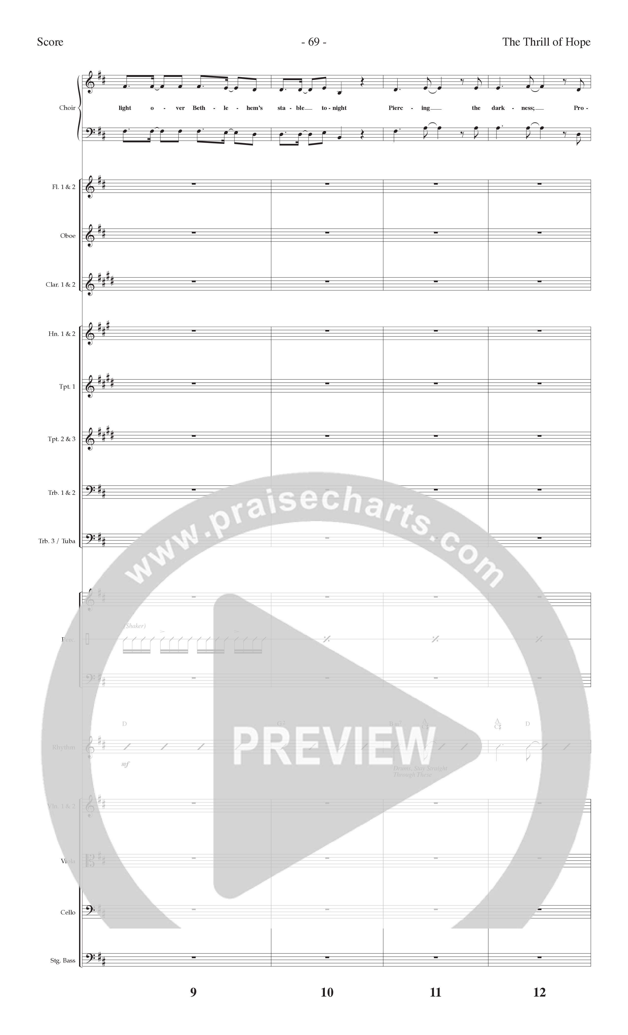 The Thrill Of Hope (6 Song Choral Collection) Song 4 (Orchestration) (Lillenas Choral / Arr. Nick Robertson)