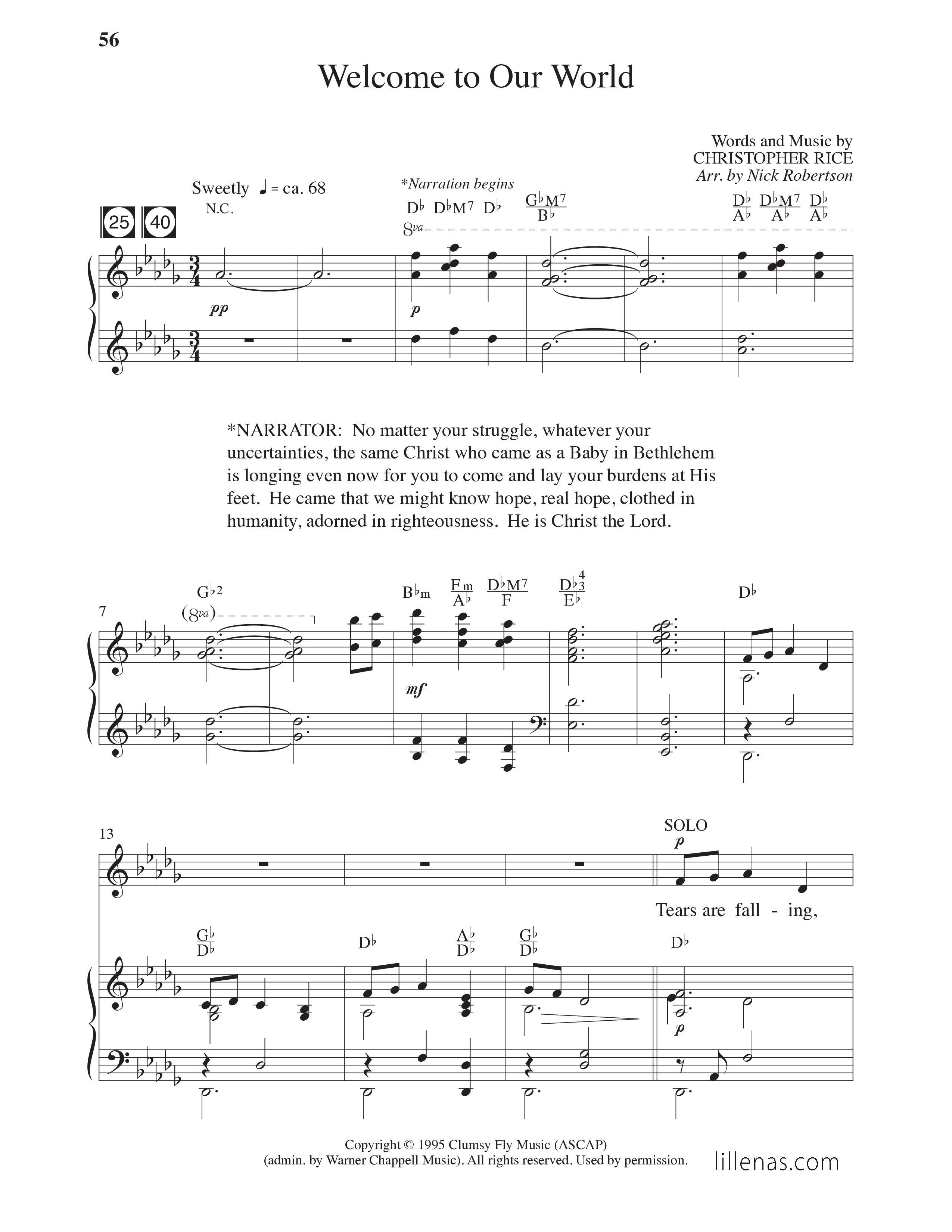 The Thrill Of Hope (6 Song Choral Collection) Song 5 (Piano SATB) (Lillenas Choral / Arr. Nick Robertson)
