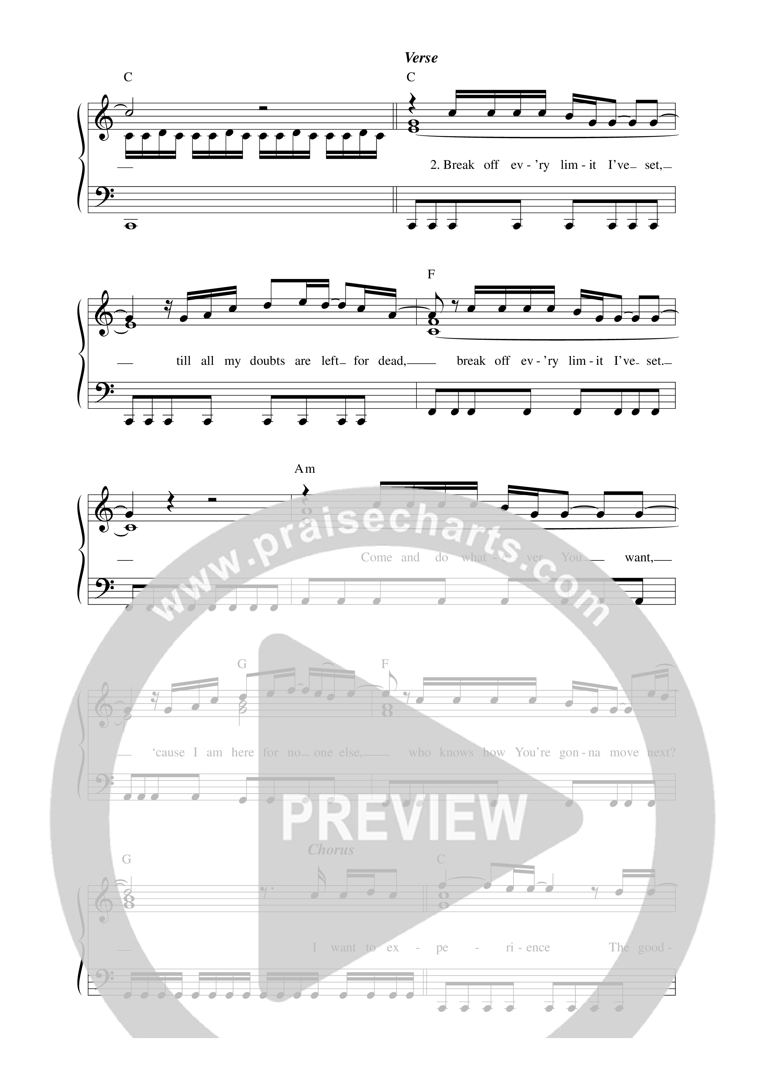Experience / Rest On Us (re:said) Lead Sheet Melody (Mitch Wong)