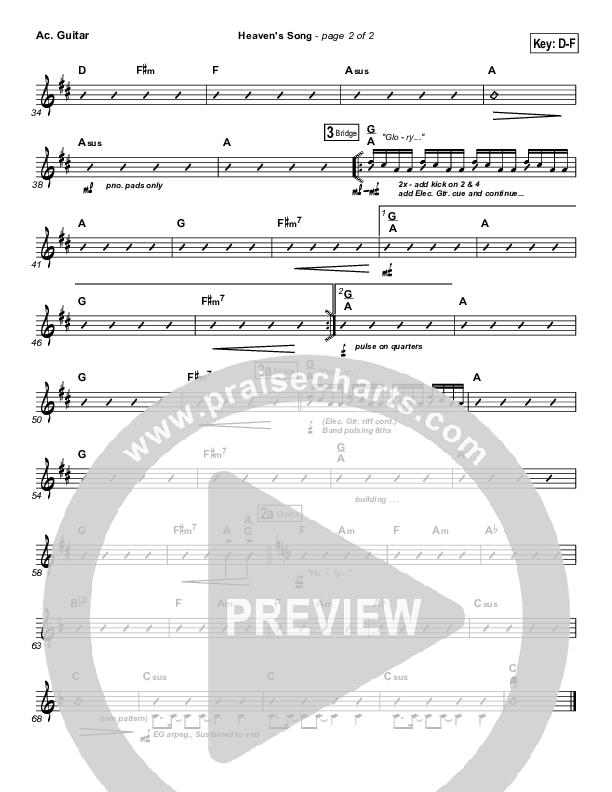 Heaven's Song Acoustic Guitar (Gateway Worship)