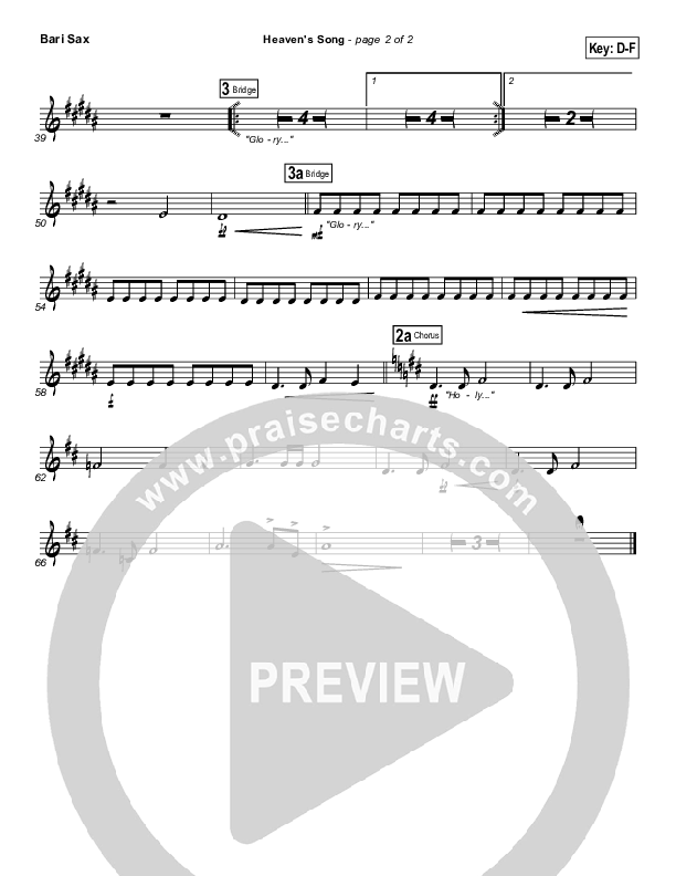 Heaven's Song Bari Sax (Gateway Worship)