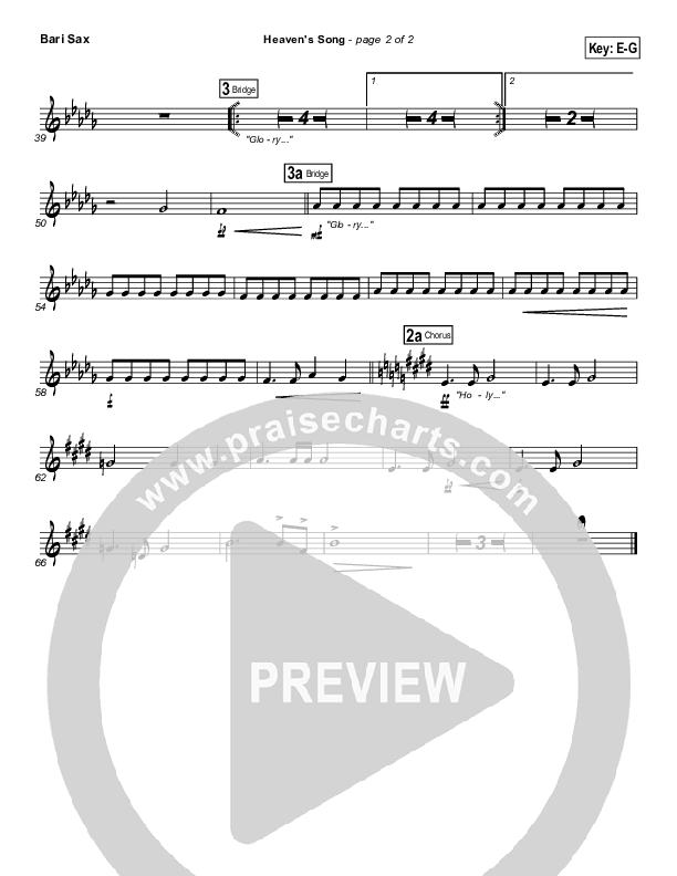 Heaven's Song Bari Sax (Gateway Worship)