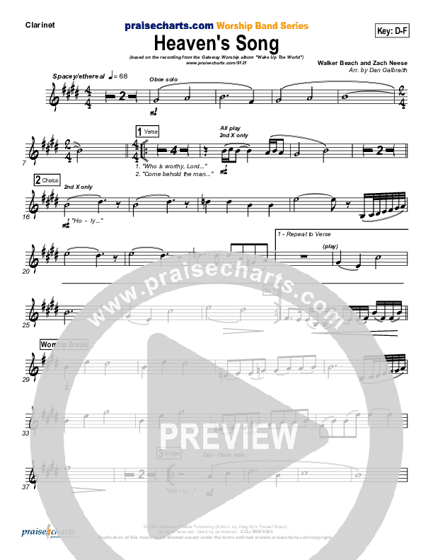 Heaven's Song Wind Pack (Gateway Worship)