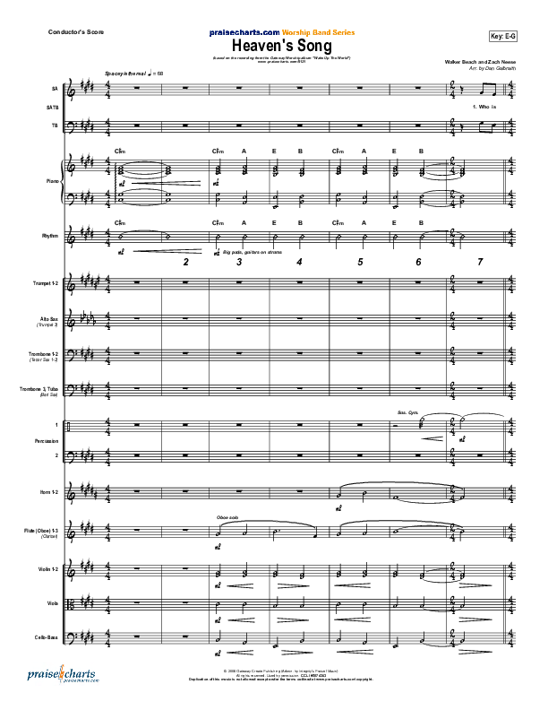 Heaven's Song Conductor's Score (Gateway Worship)