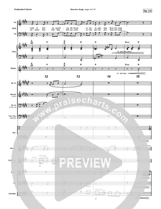 Heaven's Song Conductor's Score (Gateway Worship)