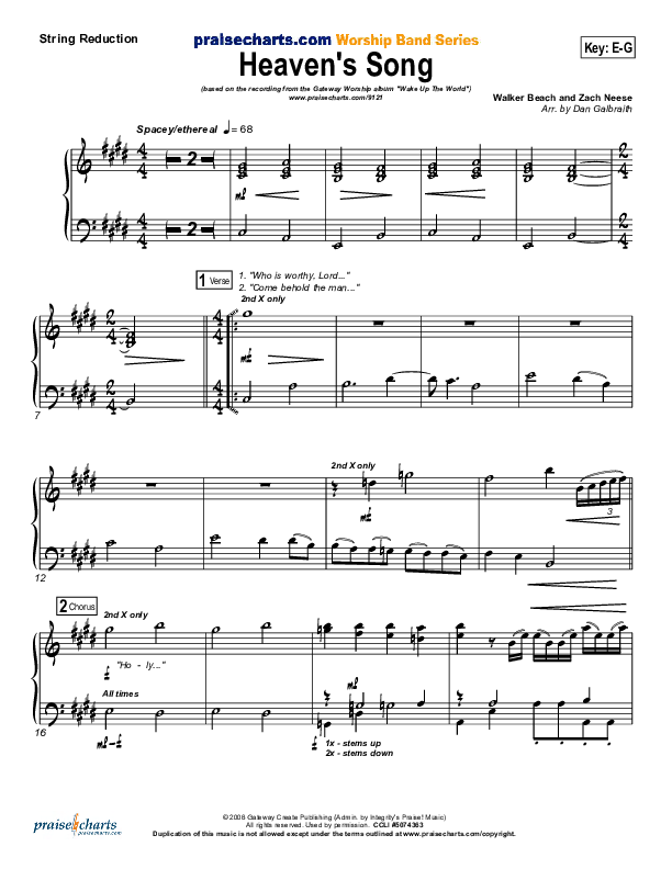 Heaven's Song String Pack (Gateway Worship)