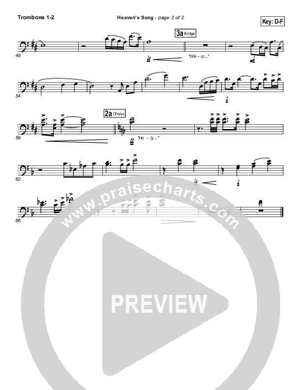 Heaven's Song Trombone 1/2 (Gateway Worship)
