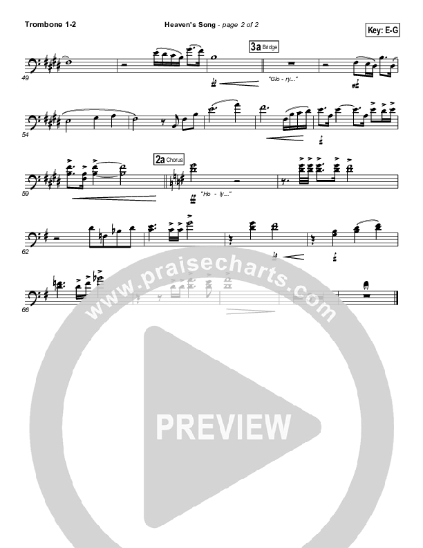 Heaven's Song Trombone 1/2 (Gateway Worship)