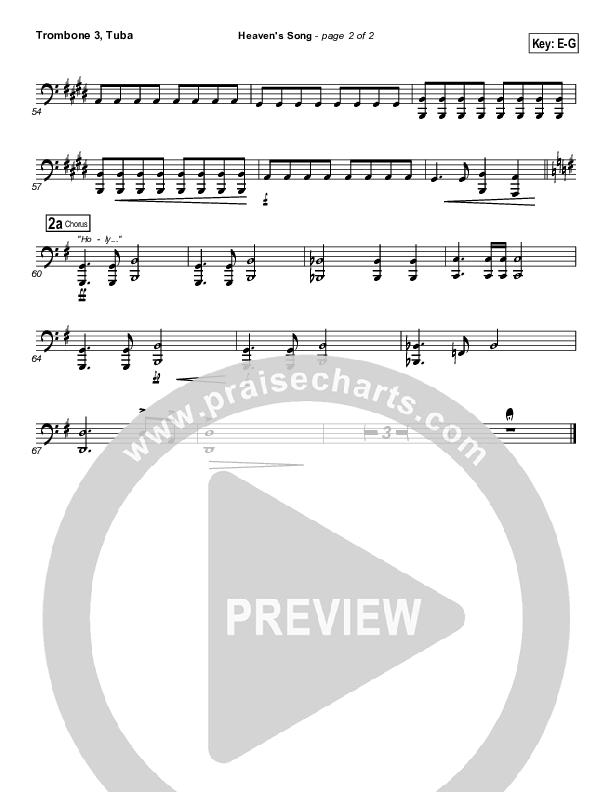 Heaven's Song Trombone 3/Tuba (Gateway Worship)