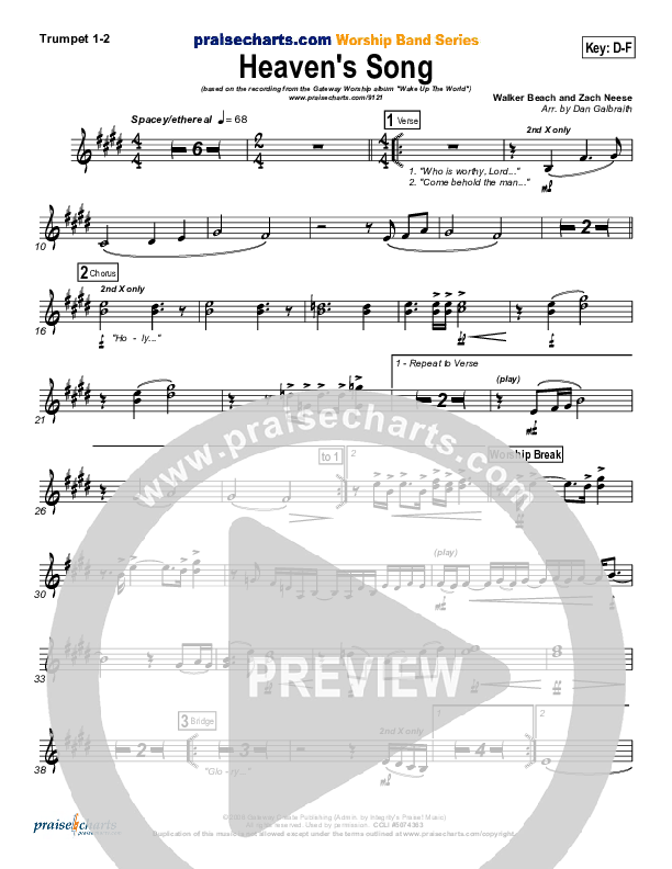 Heaven's Song Brass Pack (Gateway Worship)