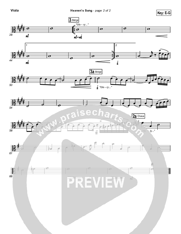 Heaven's Song Viola (Gateway Worship)