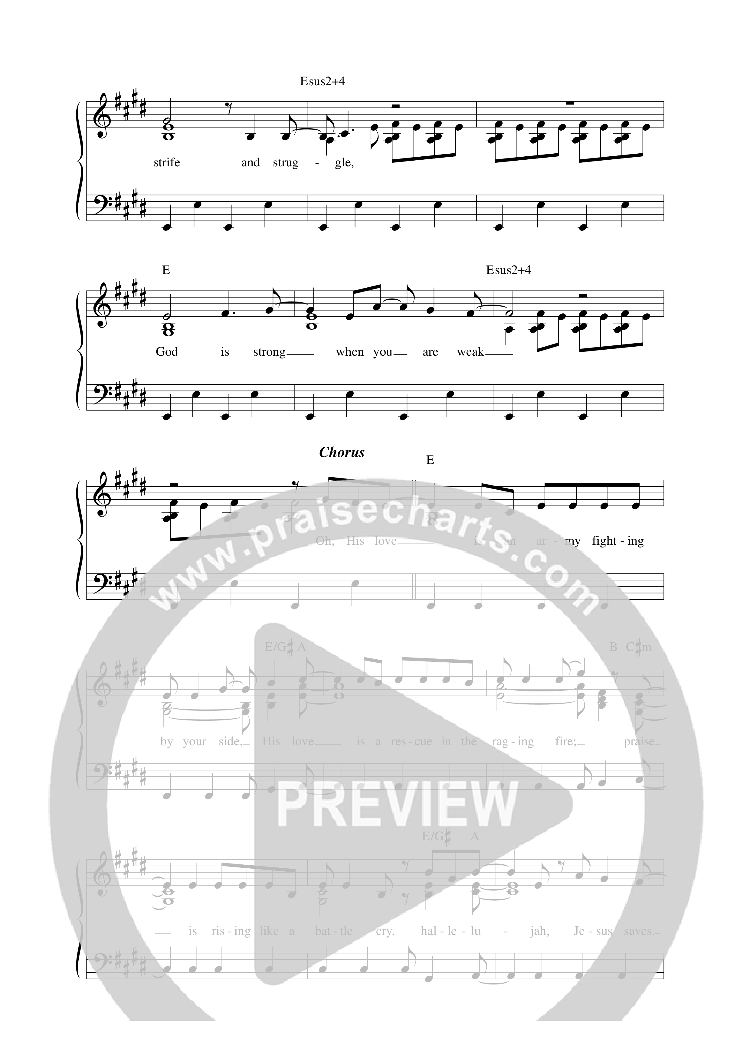 Hallelujah Jesus Saves Lead Sheet Melody (KXC / Brenton Brown)