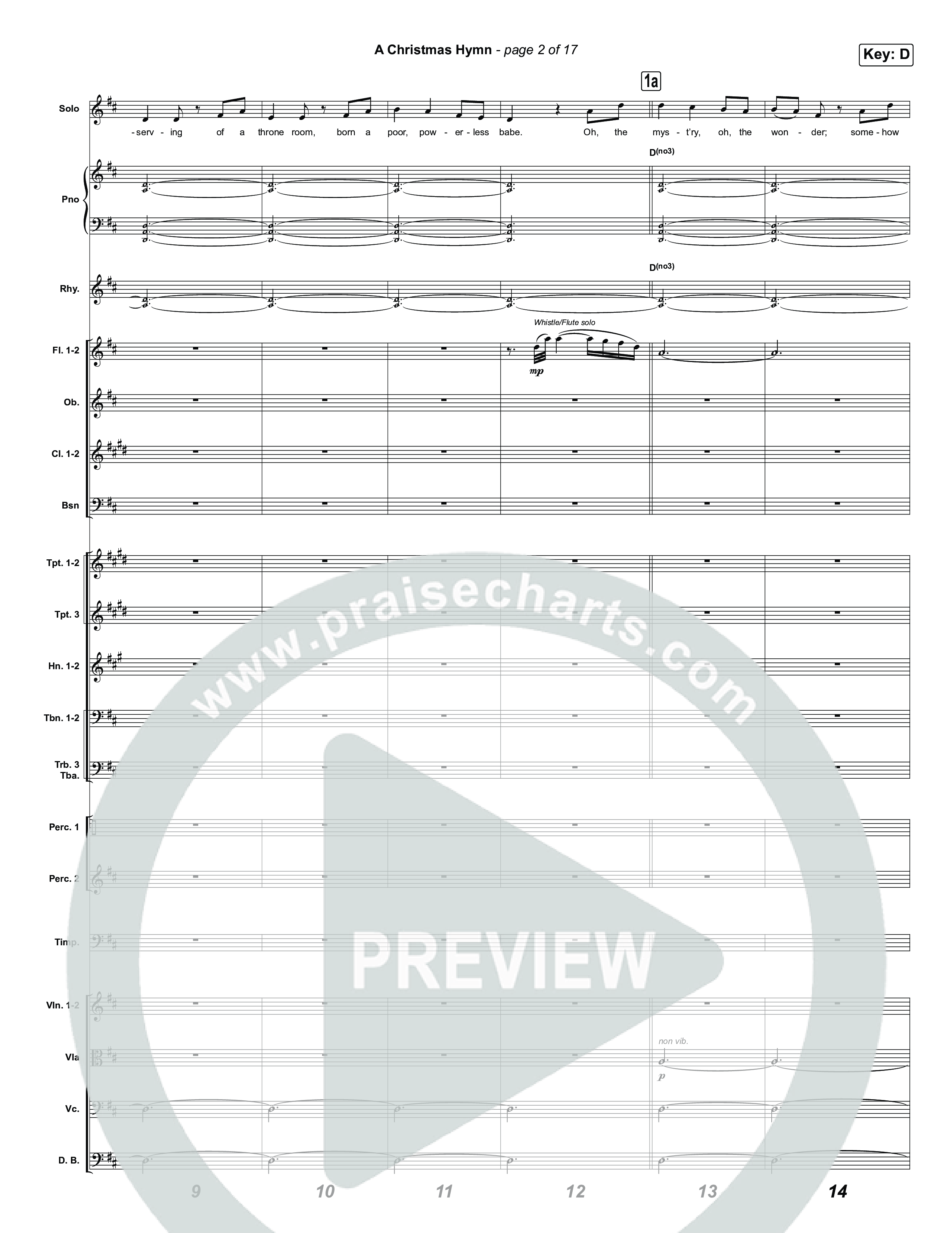 A Christmas Hymn (Choral Anthem SATB) Orchestration (Rend Collective / Arr. Luke Gambill)