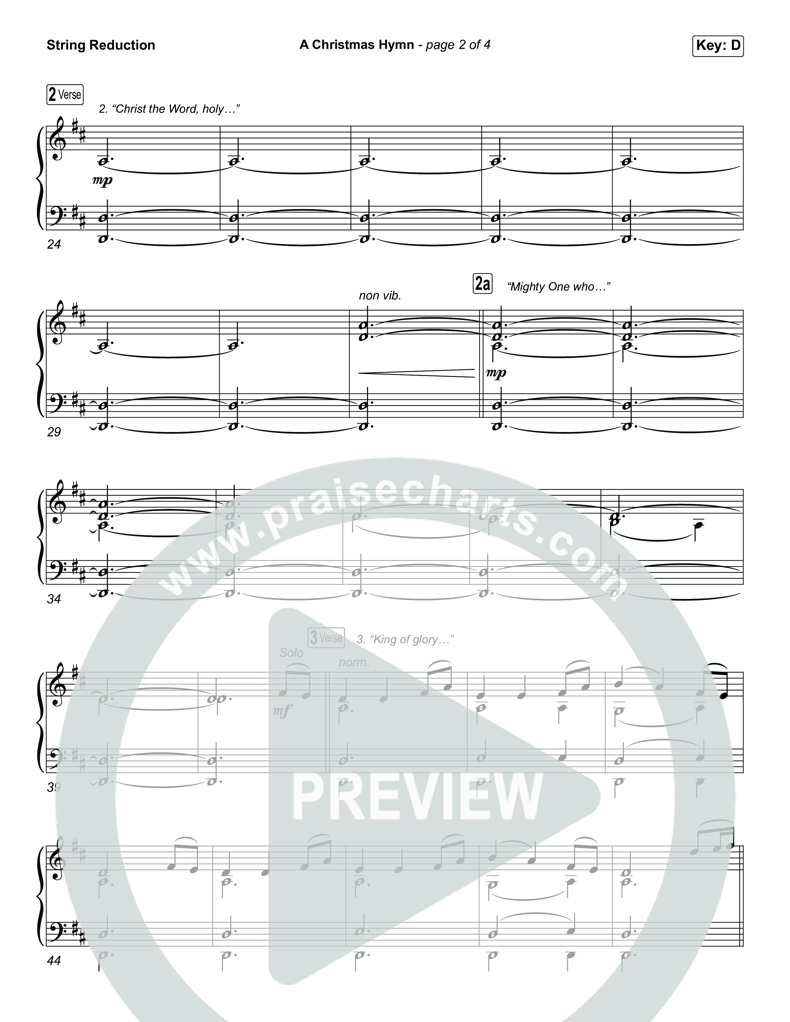 A Christmas Hymn (Choral Anthem SATB) String Reduction (Rend Collective / Arr. Luke Gambill)