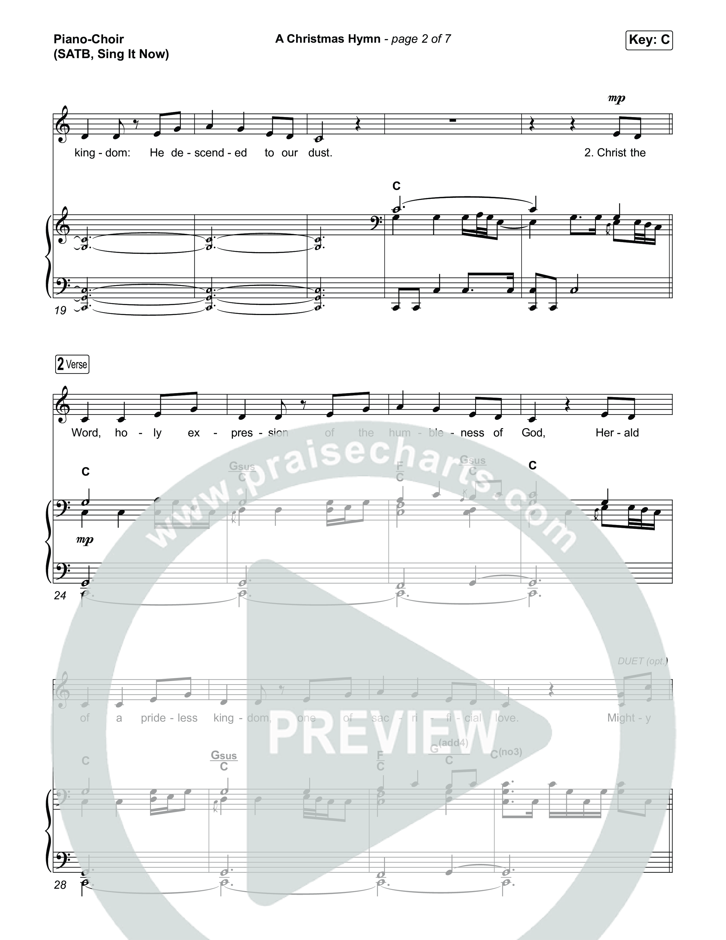 A Christmas Hymn (Sing It Now) Piano/Choir (SATB) (Rend Collective / Arr. Luke Gambill)