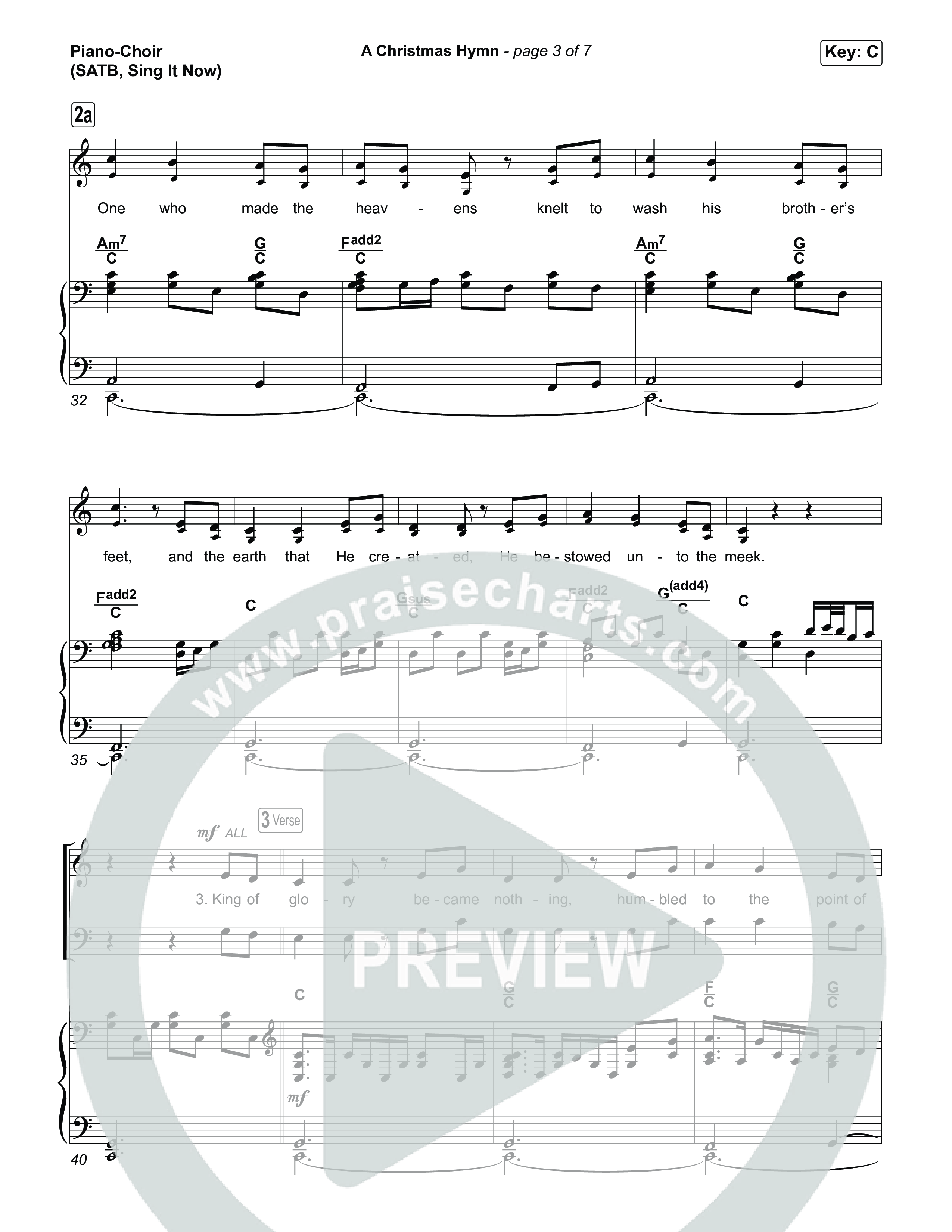 A Christmas Hymn (Sing It Now) Piano/Choir (SATB) (Rend Collective / Arr. Luke Gambill)