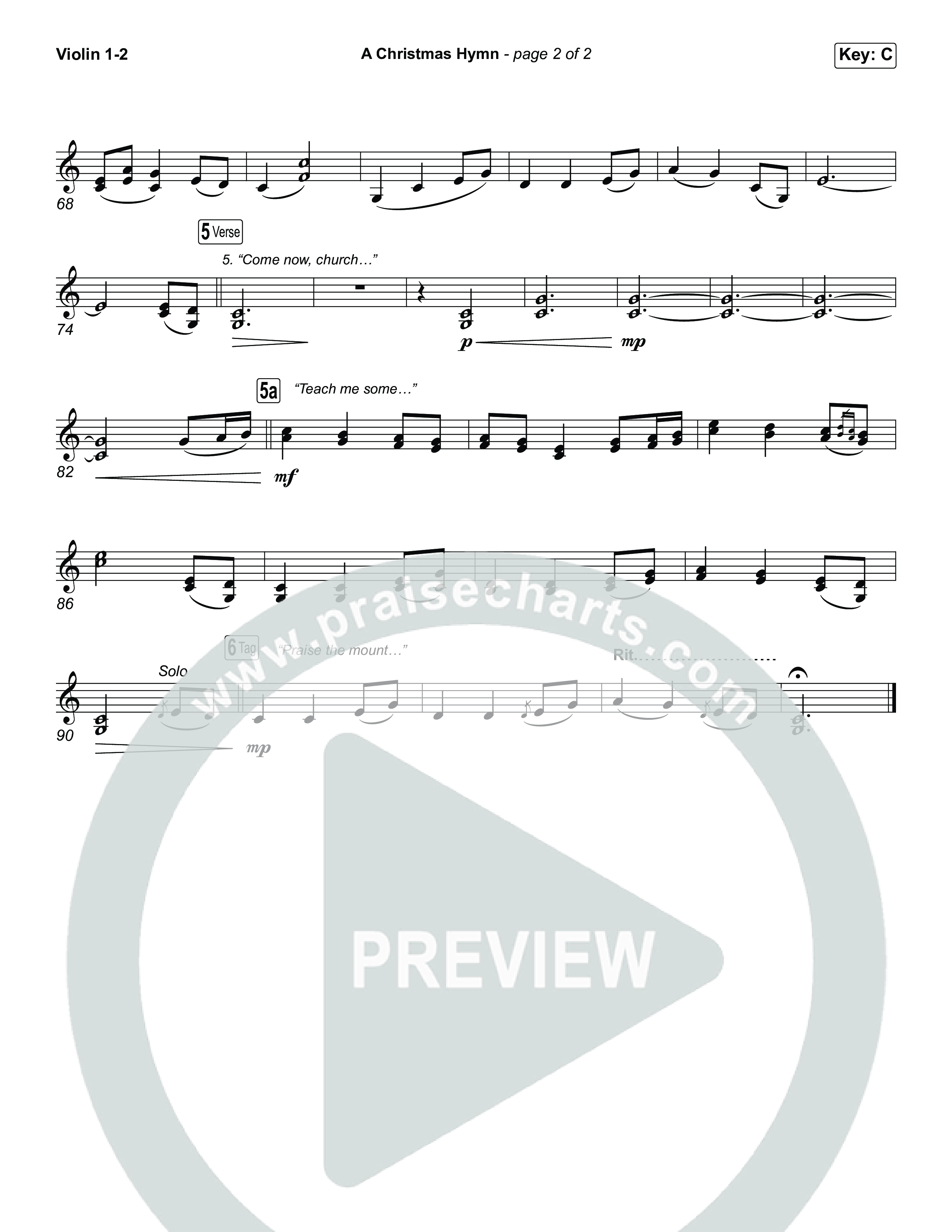 A Christmas Hymn (Sing It Now) String Pack (Rend Collective / Arr. Luke Gambill)