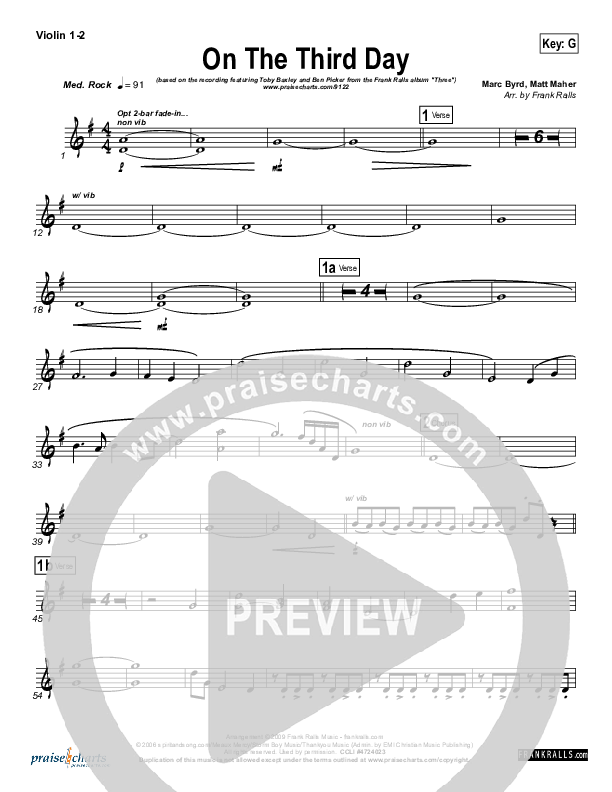 On The Third Day Violin 1/2 ()