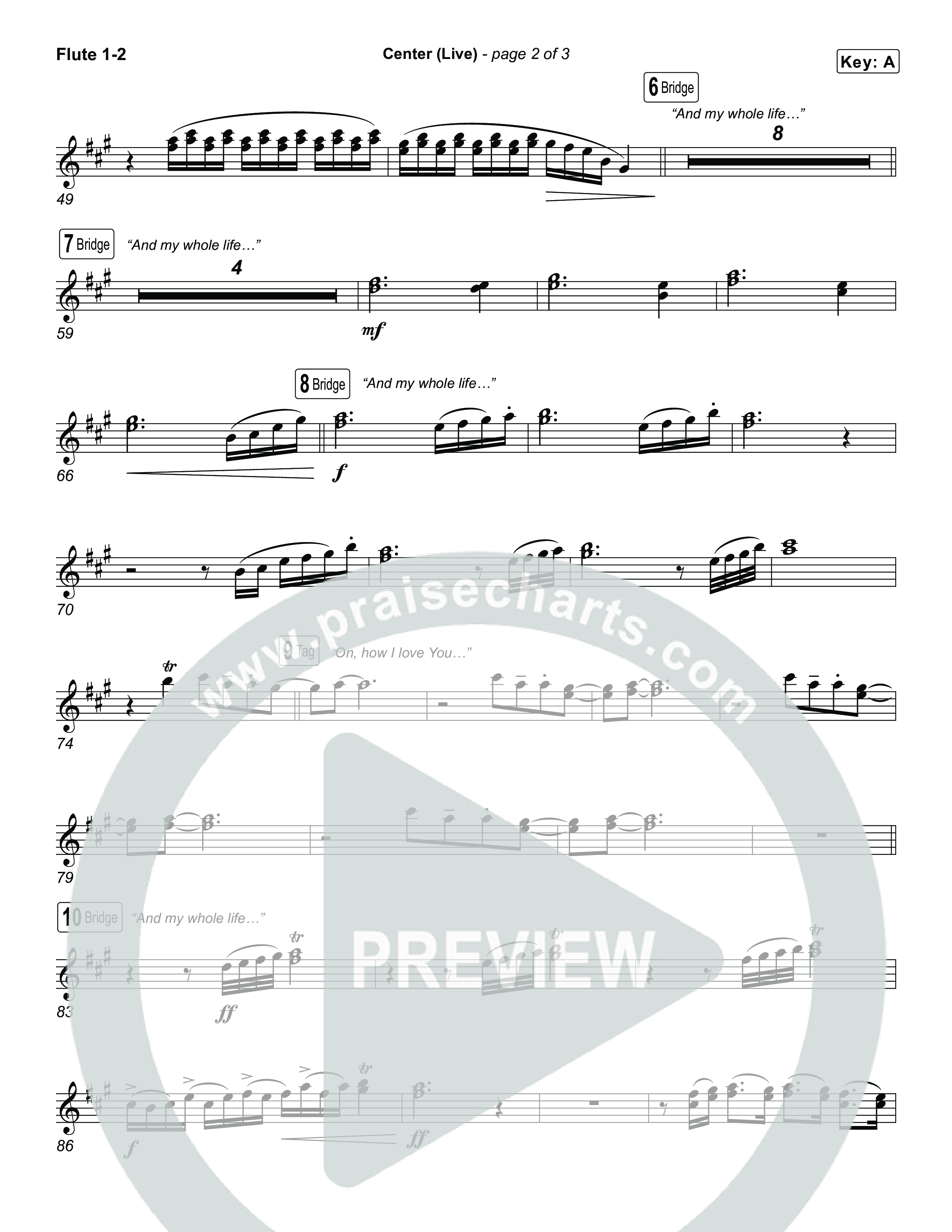 Center (Choral Anthem SATB) Wind Pack (Bethel Music / Abbie Gamboa / Arr. Luke Gambill)