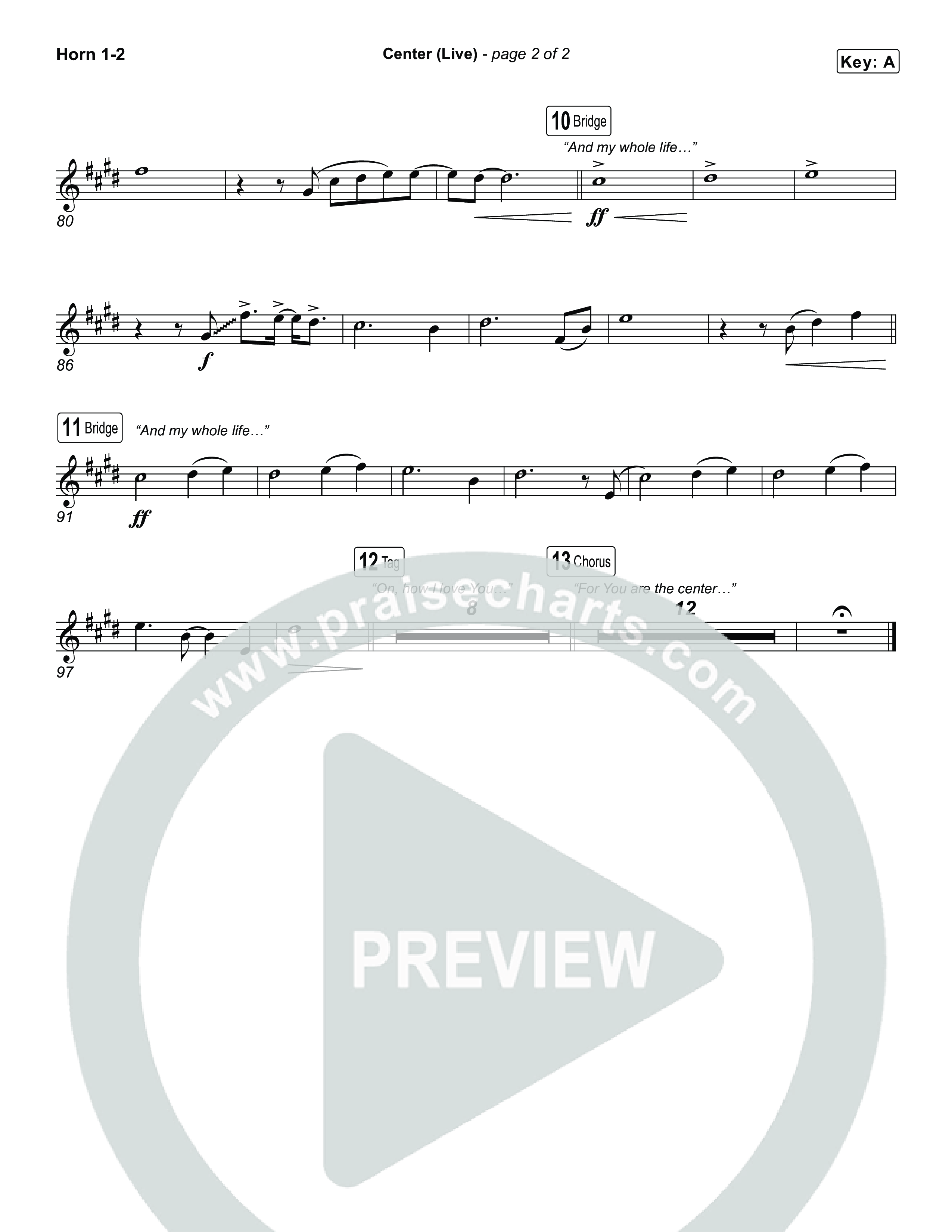 Center (Choral Anthem SATB) Brass Pack (Bethel Music / Abbie Gamboa / Arr. Luke Gambill)