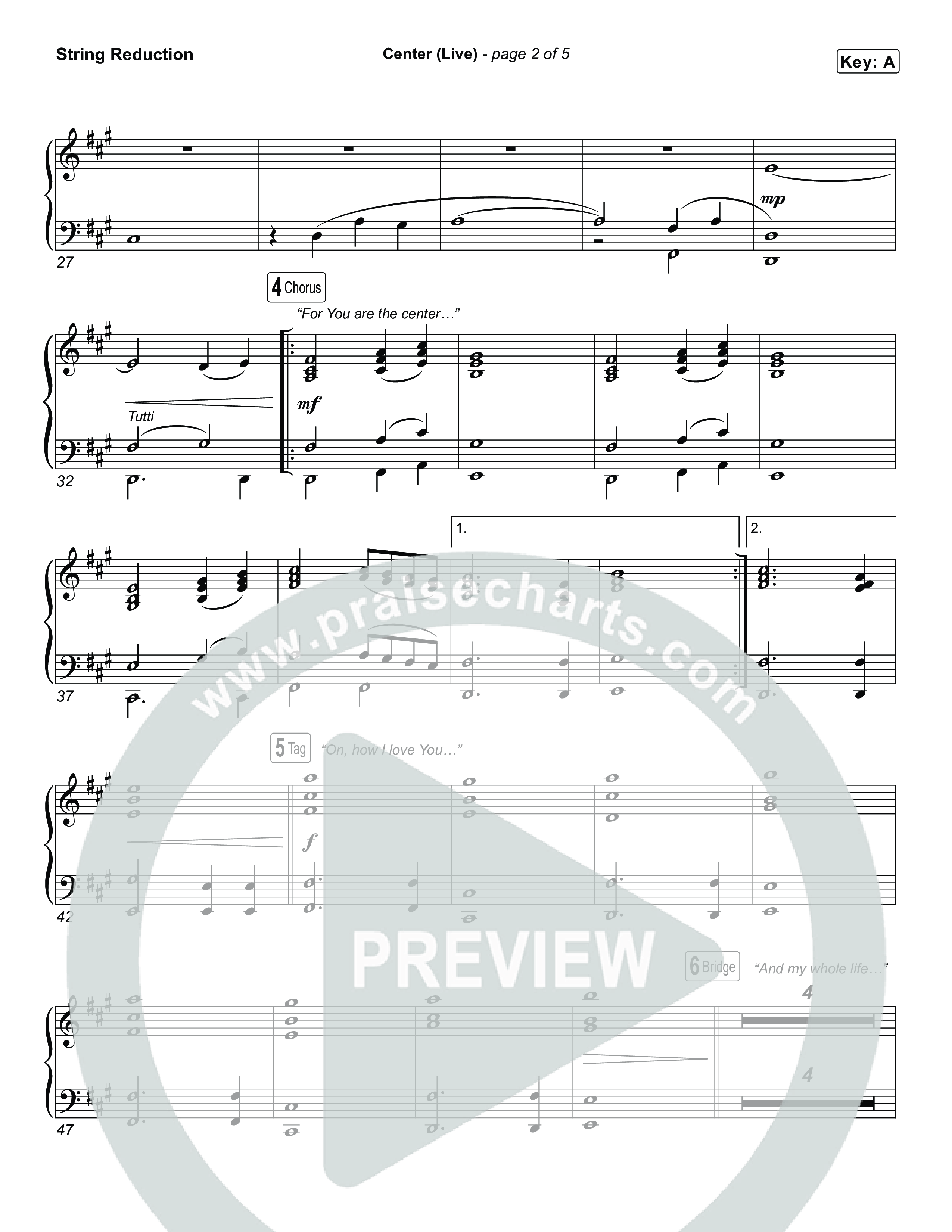 Center (Choral Anthem SATB) String Reduction (Bethel Music / Abbie Gamboa / Arr. Luke Gambill)