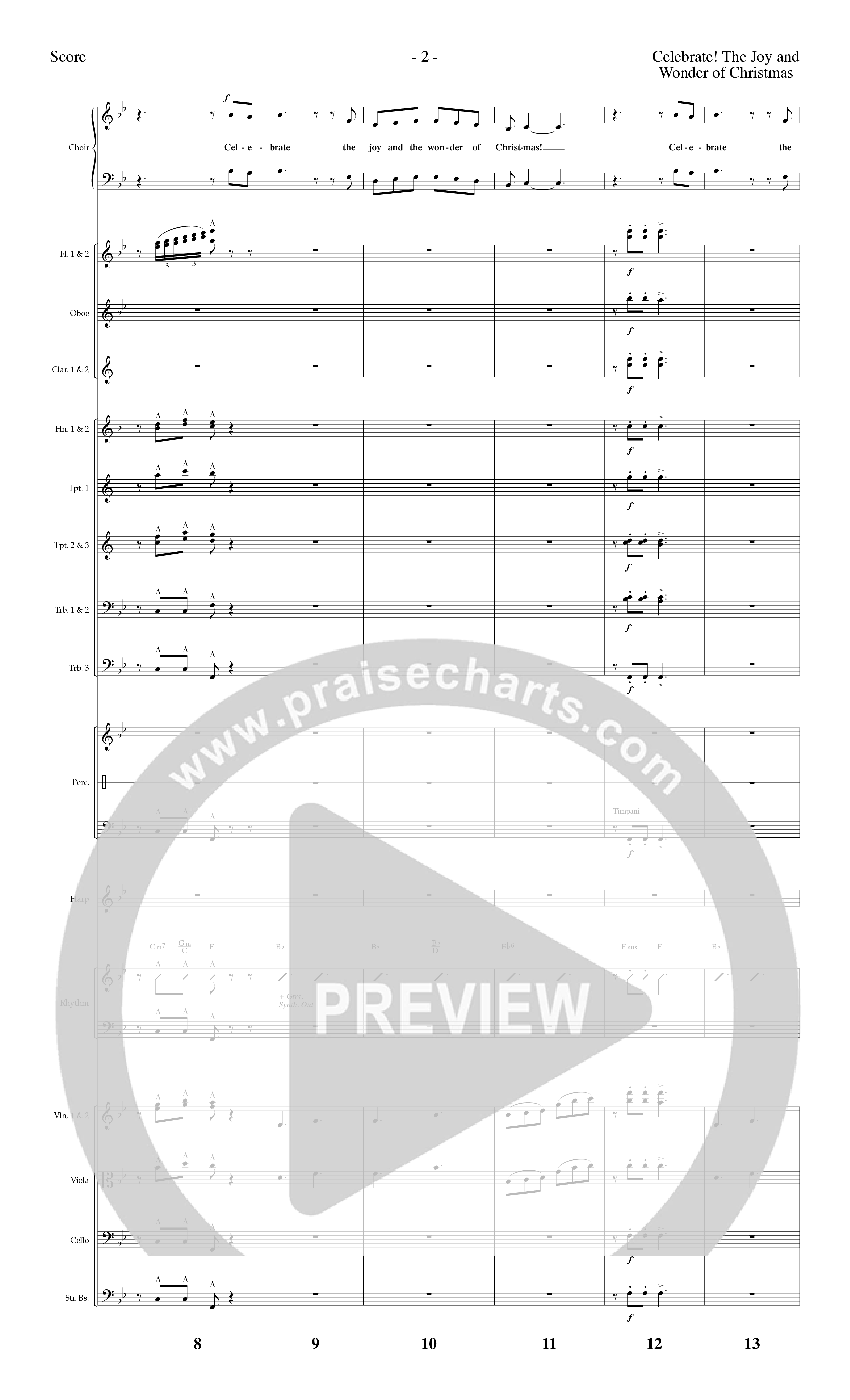 Celebrate The Joy And Wonder (8 Song Choral Collection) Song 1 (Orchestration) (Word Music Choral)