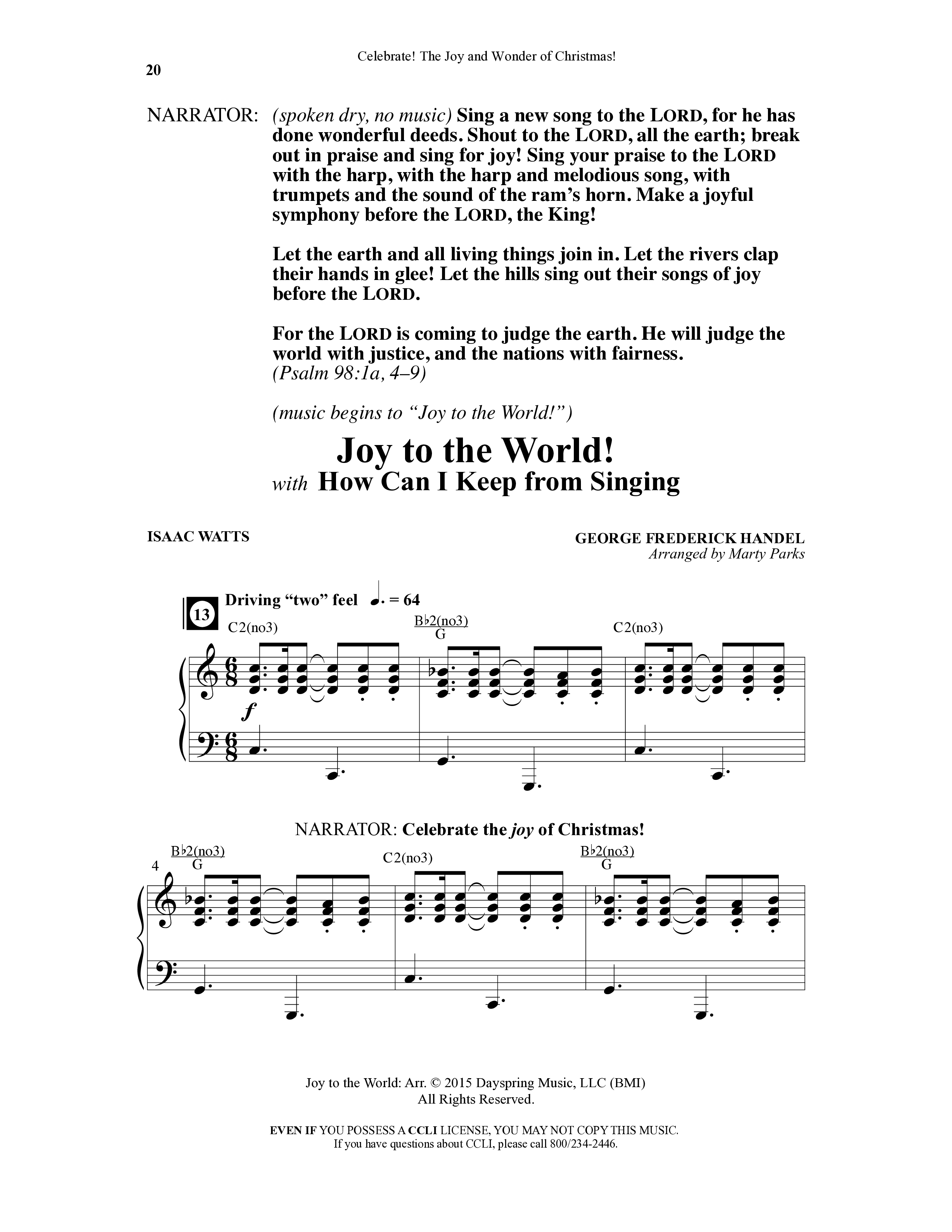 Celebrate The Joy And Wonder (8 Song Choral Collection) Song 3 (Piano SATB) (Word Music Choral)