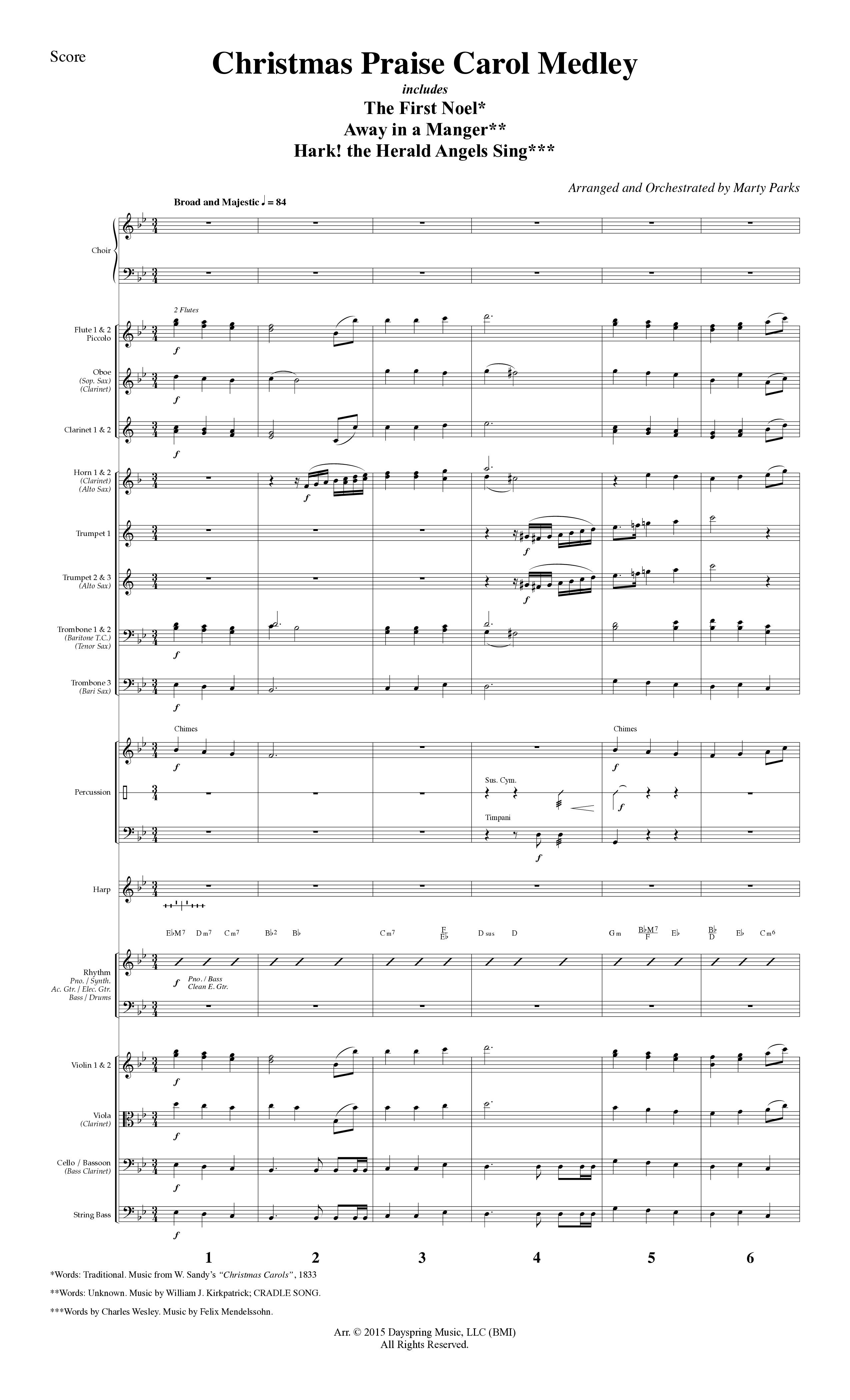 Celebrate The Joy And Wonder (8 Song Choral Collection) Song 5 (Orchestration) (Word Music Choral)