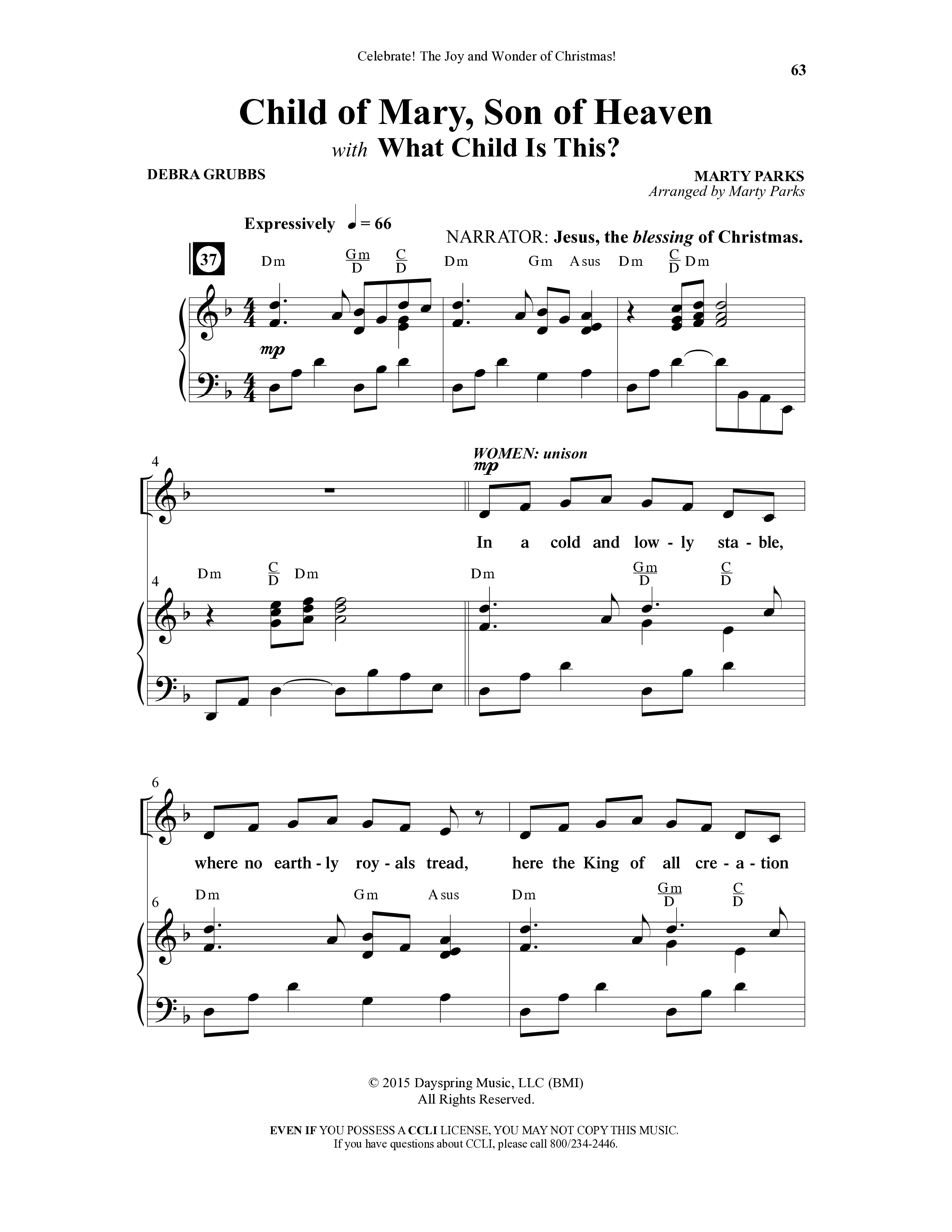 Celebrate The Joy And Wonder (8 Song Choral Collection) Song 7 (Piano SATB) (Word Music Choral)
