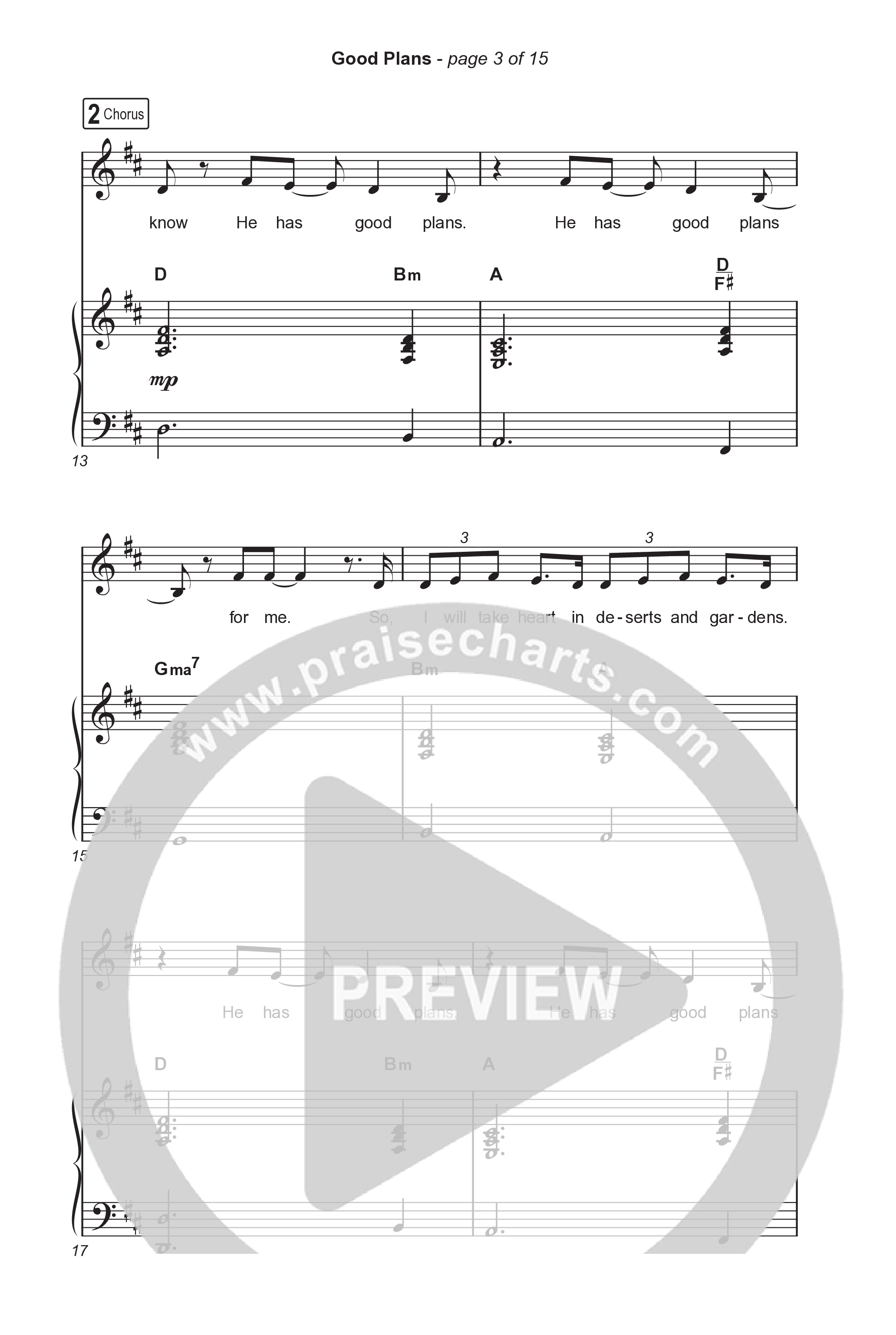 Good Plans (Choral Anthem SATB) Octavo (SATB & Pno) (Red Rocks Worship / Arr. Luke Gambill)